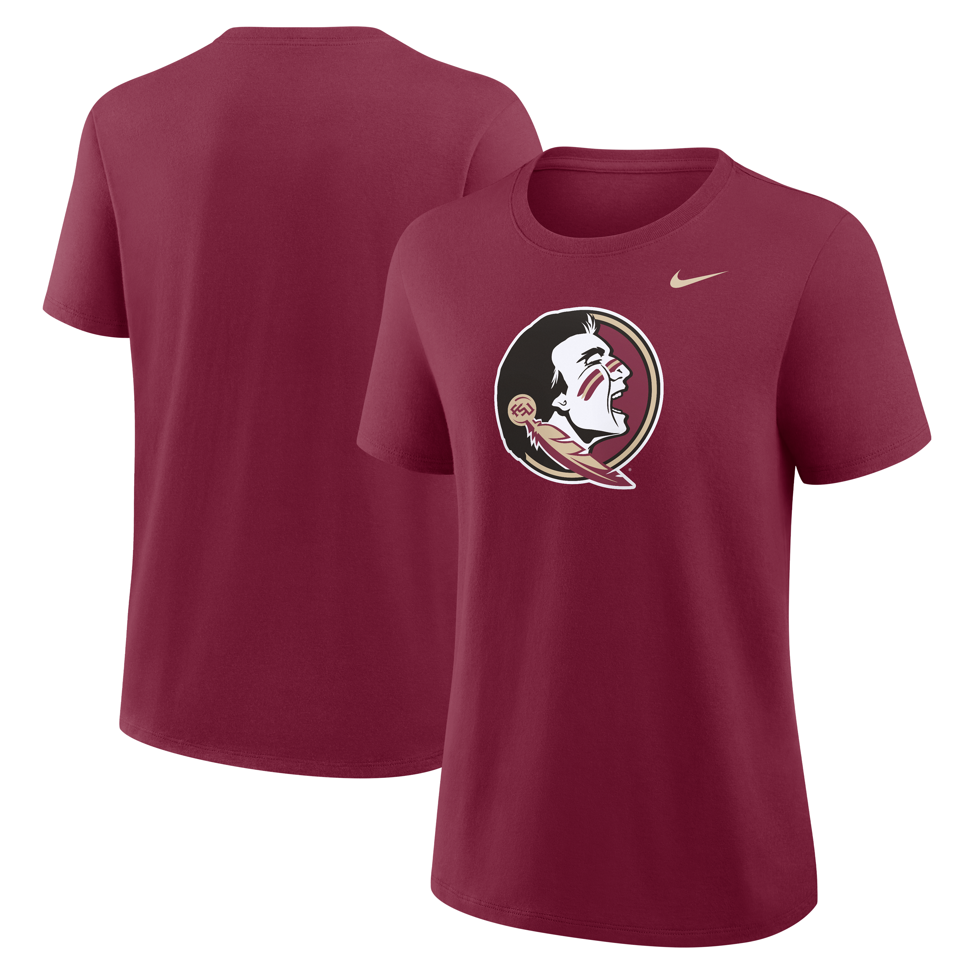 Women's Nike Garnet Florida State Seminoles Primary Logo T-Shirt