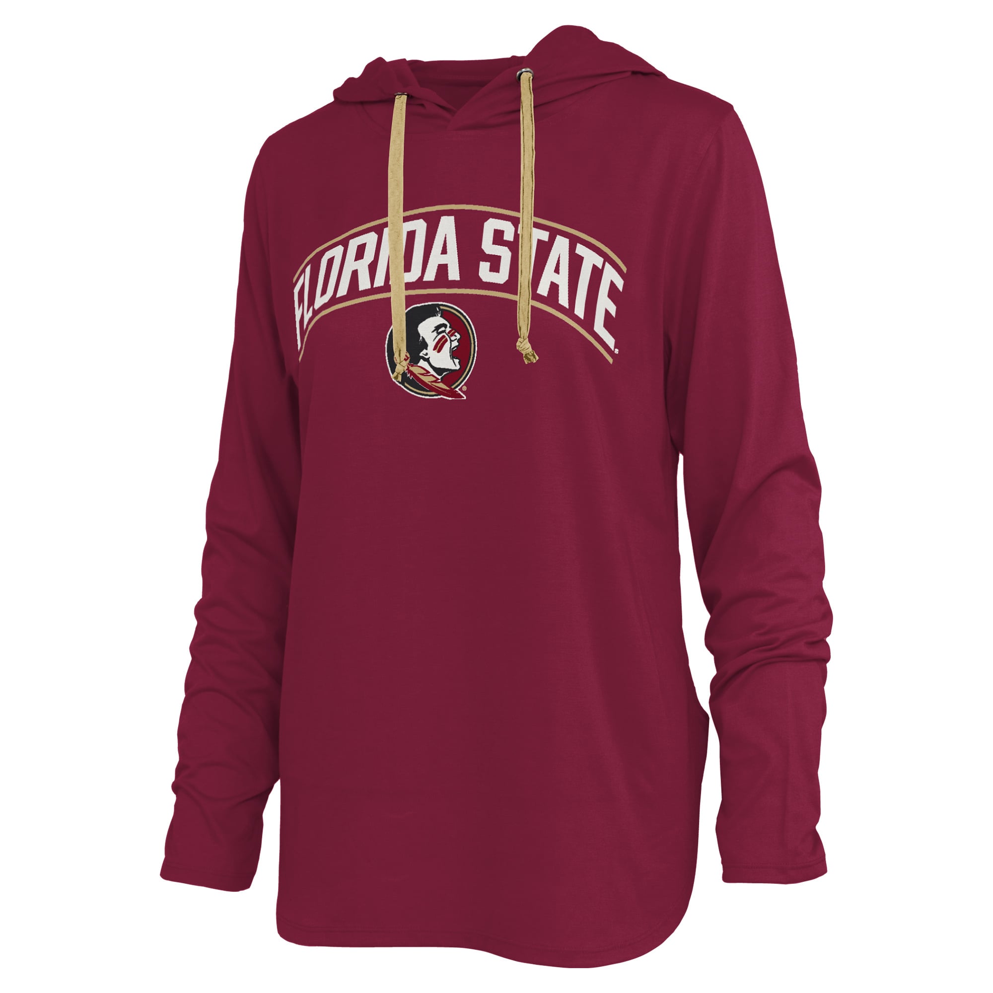 T-shirt à capuche manches longues Allie des Florida State Seminoles de Pressbox pour femmes, couleur grenat