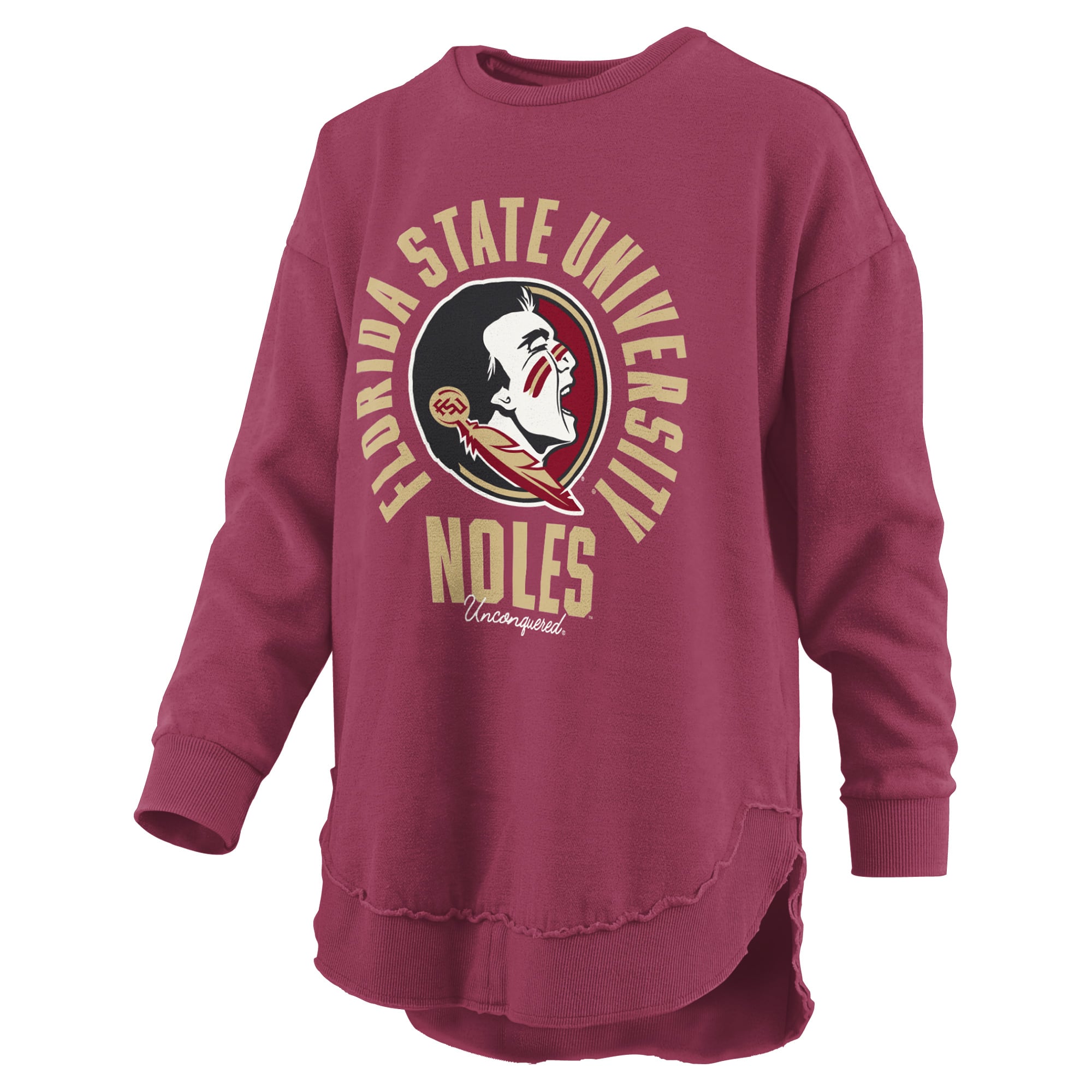 Women's Pressbox Garnet Florida State Seminoles Blitz Crewneck Sweatshirt
