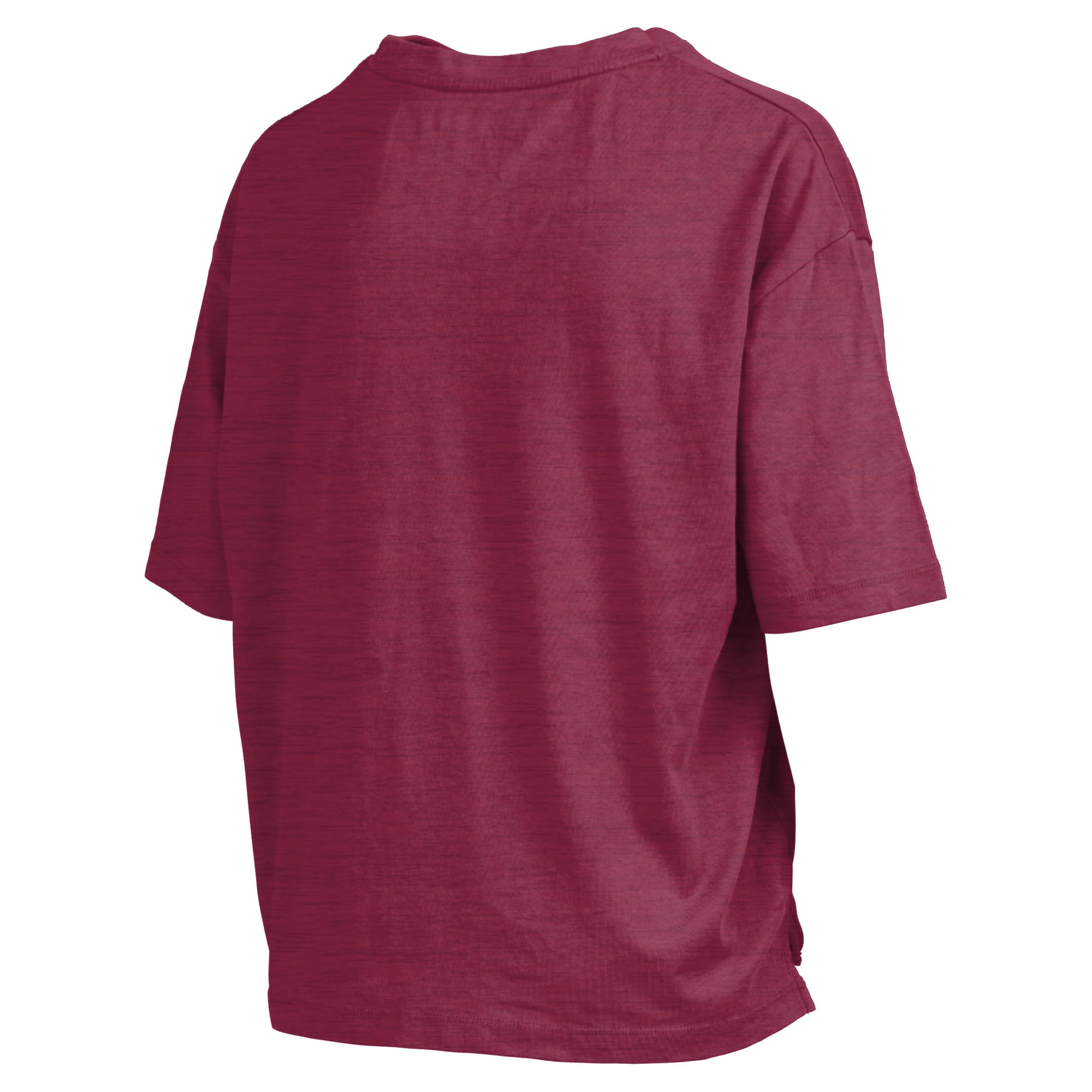 T-shirt oversize Pressbox Garnet Florida State Seminoles pour femmes, logo Nelson Arch Over, en flammèche