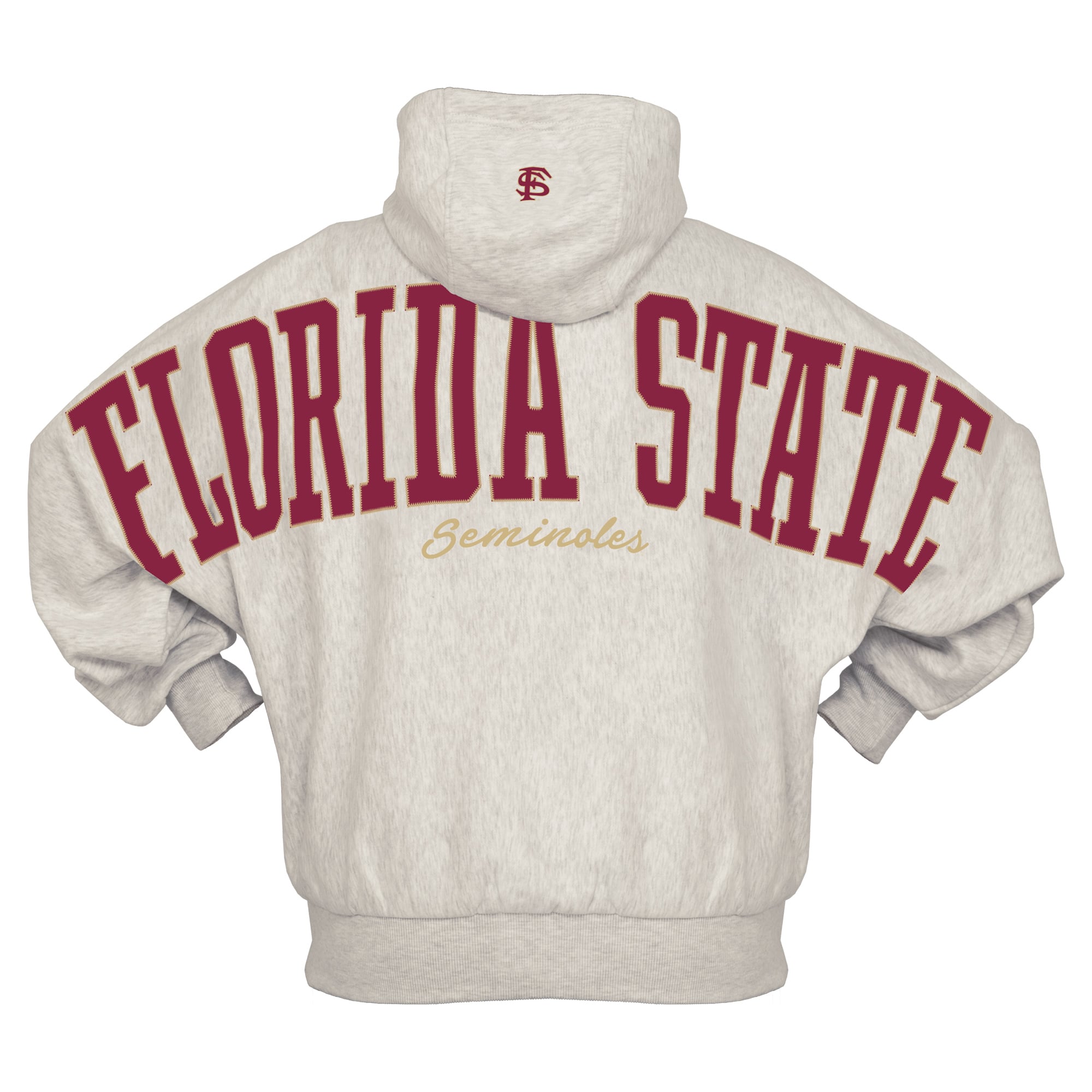 Sweat à capuche oversize gris Pressbox pour femmes, Florida State Seminoles Belvedere