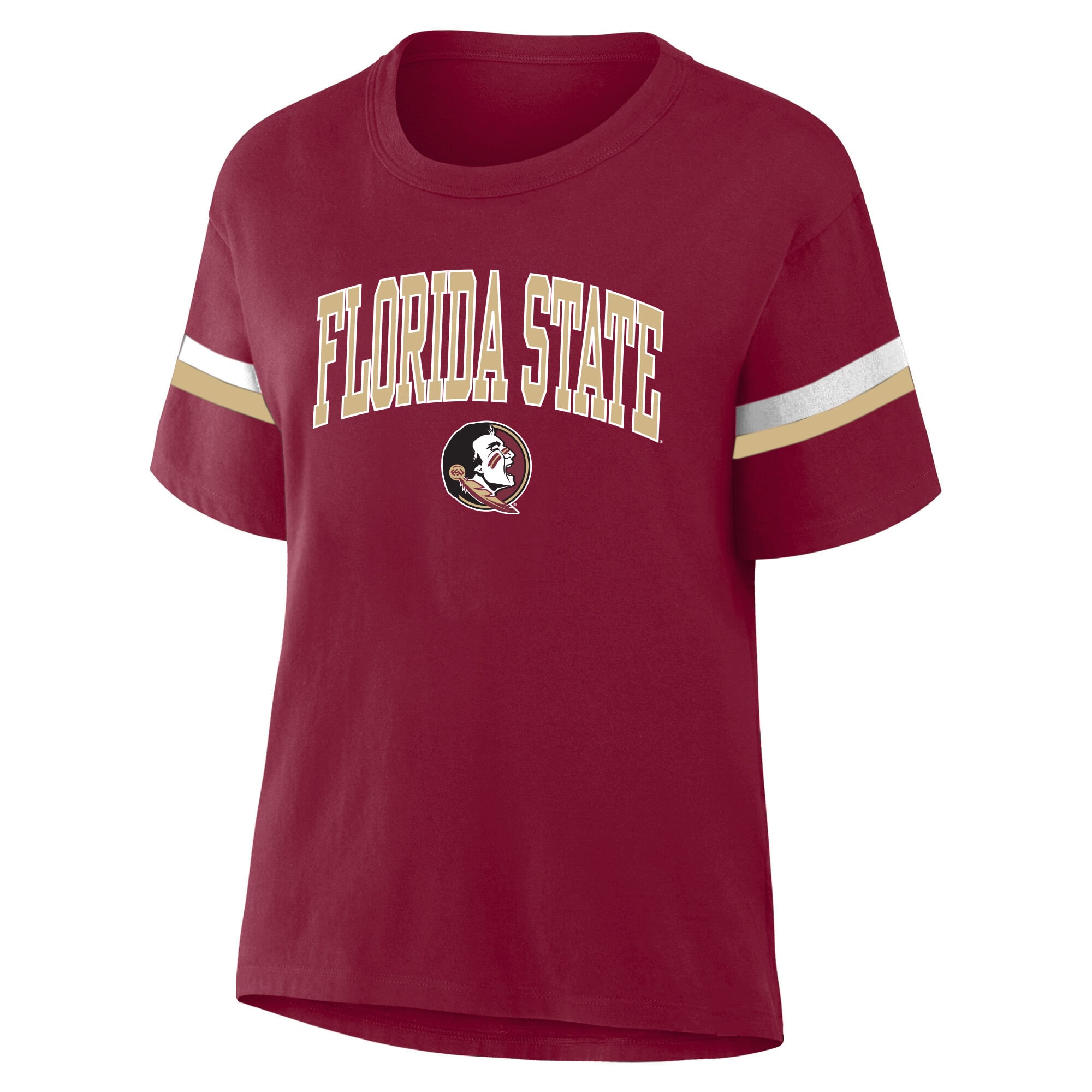 Women's Profile Garnet Florida State Seminoles Stripe Plus T-Shirt