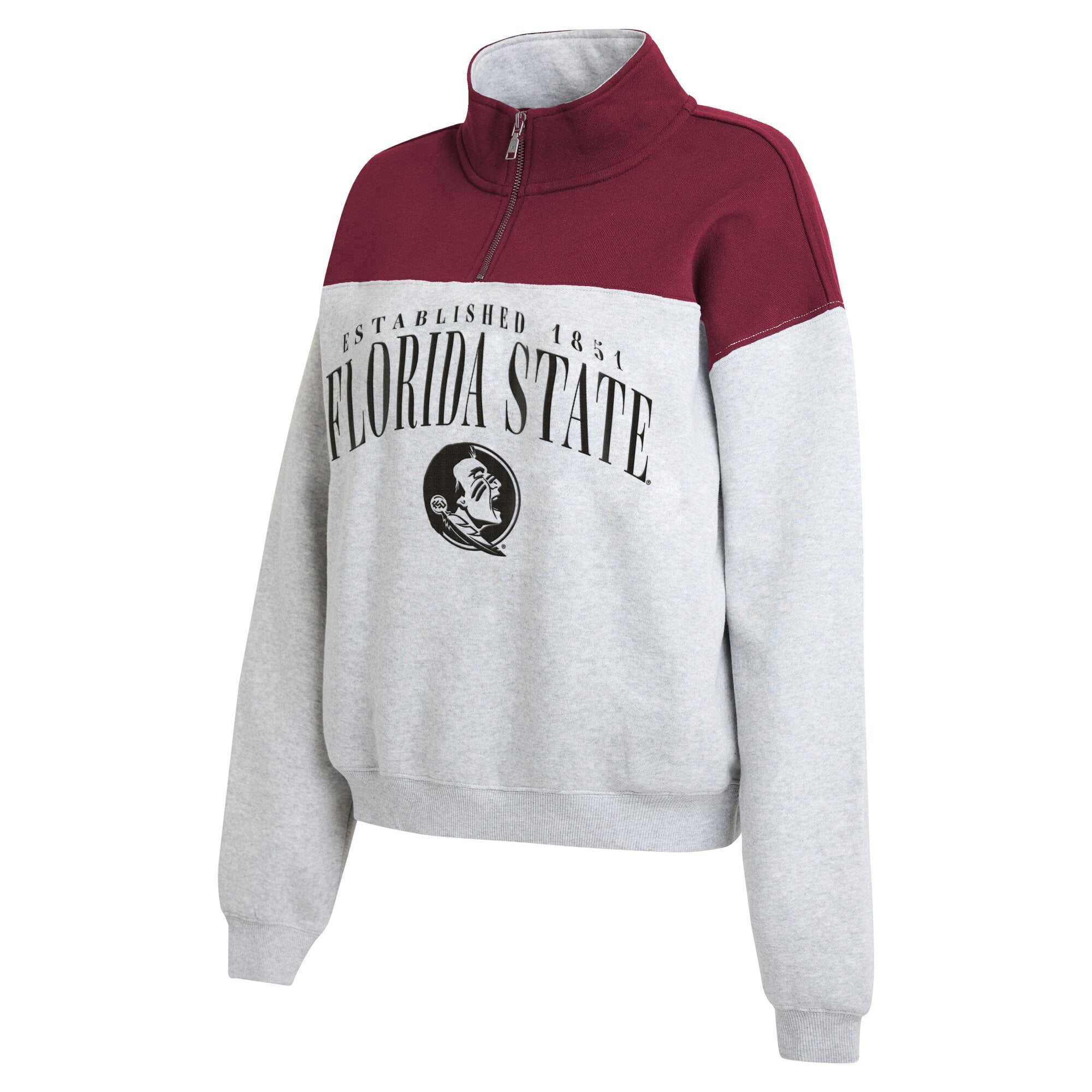 Pull à demi-zip grenat Florida State Seminoles de la marque WEAR by Erin Andrews pour femme