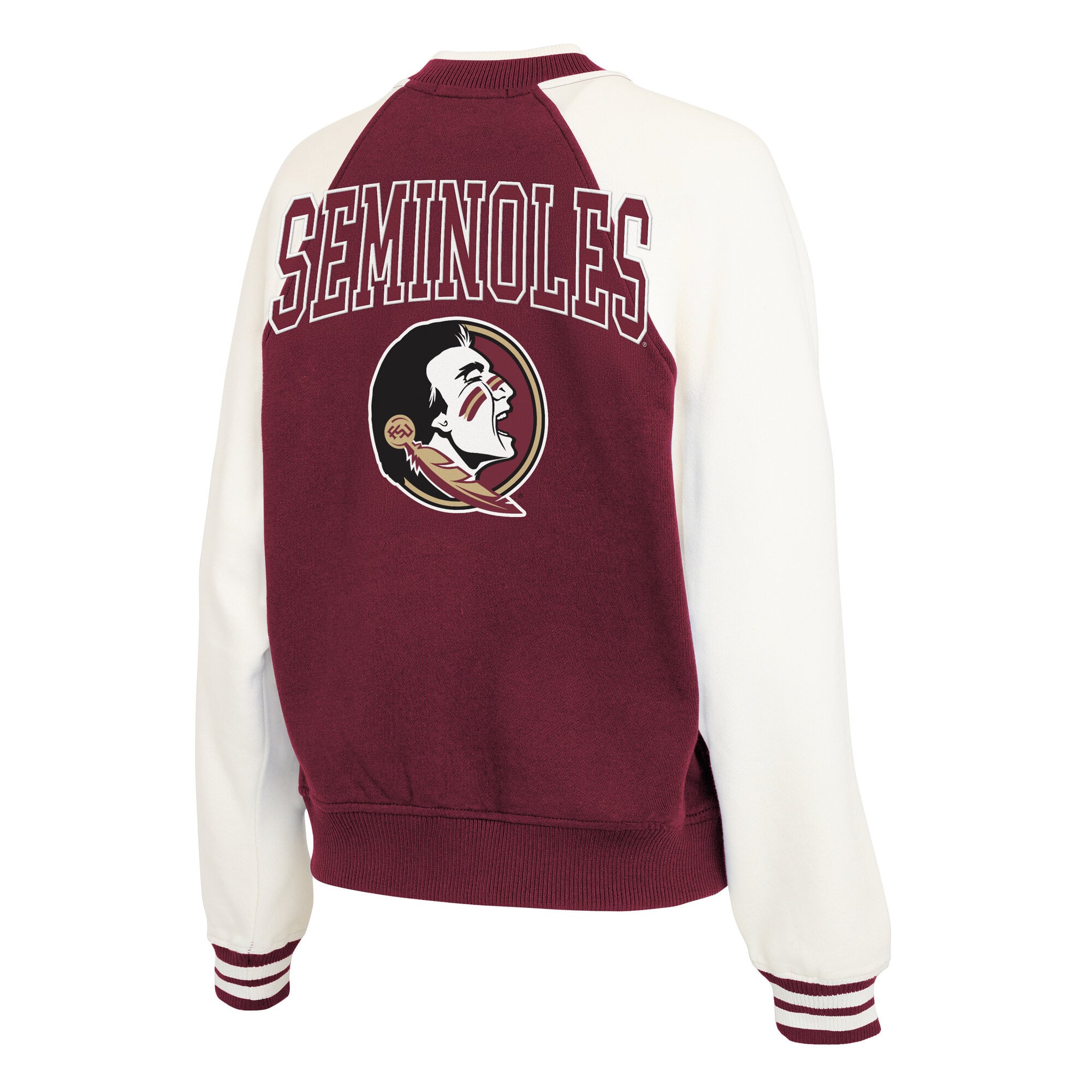 Veste raglan zippée intégrale WEAR by Erin Andrews Grenat Florida State Seminoles pour femmes
