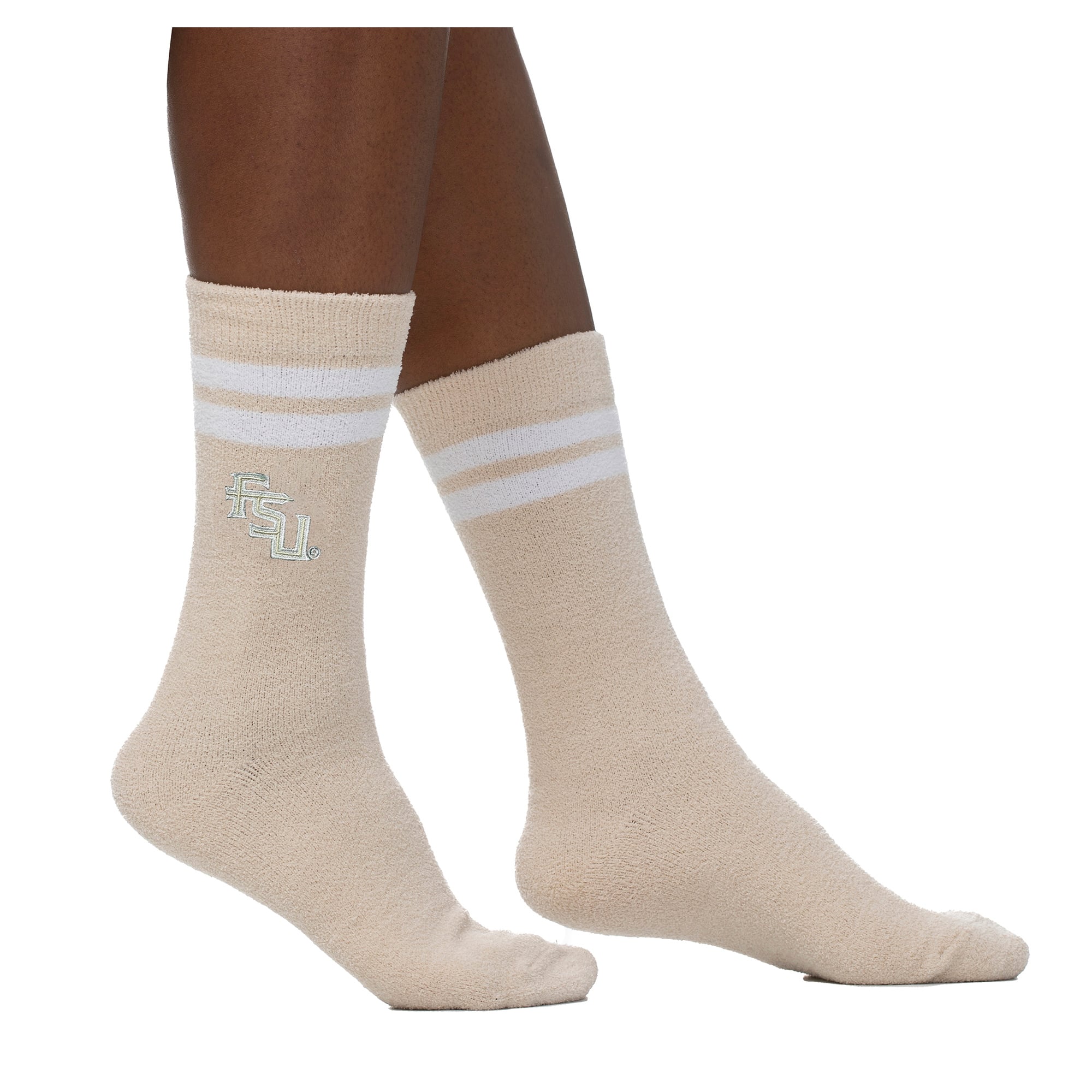 Women's ZooZatz Cream Florida State Seminoles Victory Plush Socks