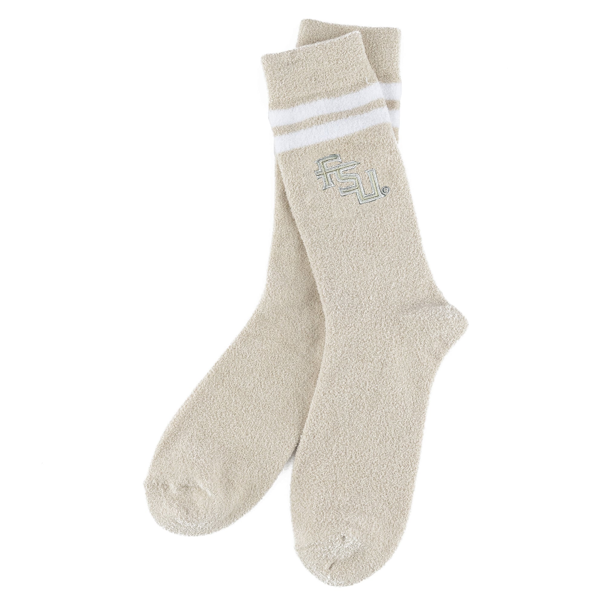 Women's ZooZatz Cream Florida State Seminoles Victory Plush Socks
