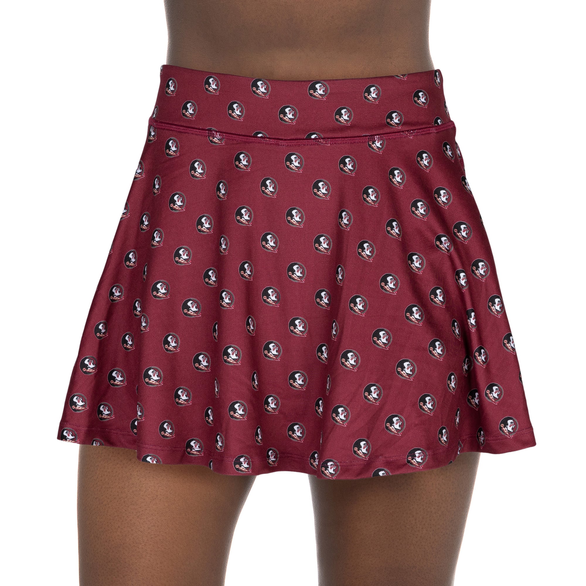Jupe-short fluide ZooZatz pour femme, imprimé intégral grenat Florida State Seminoles