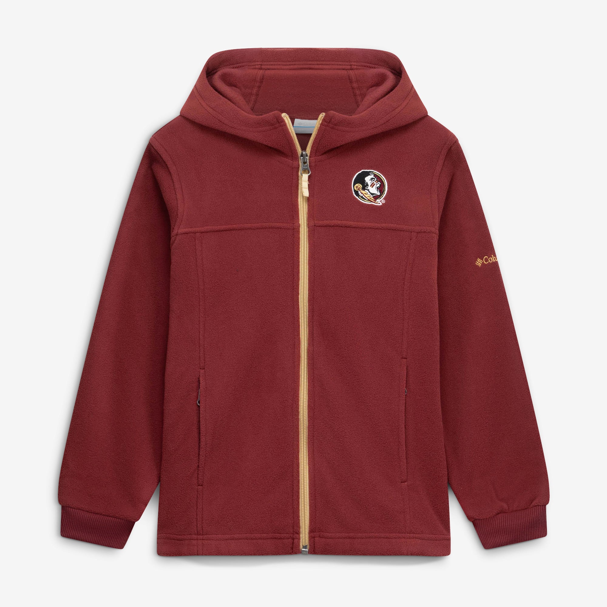 Sweat à capuche zippé en polaire Columbia Grenat Florida State Seminoles pour jeunes