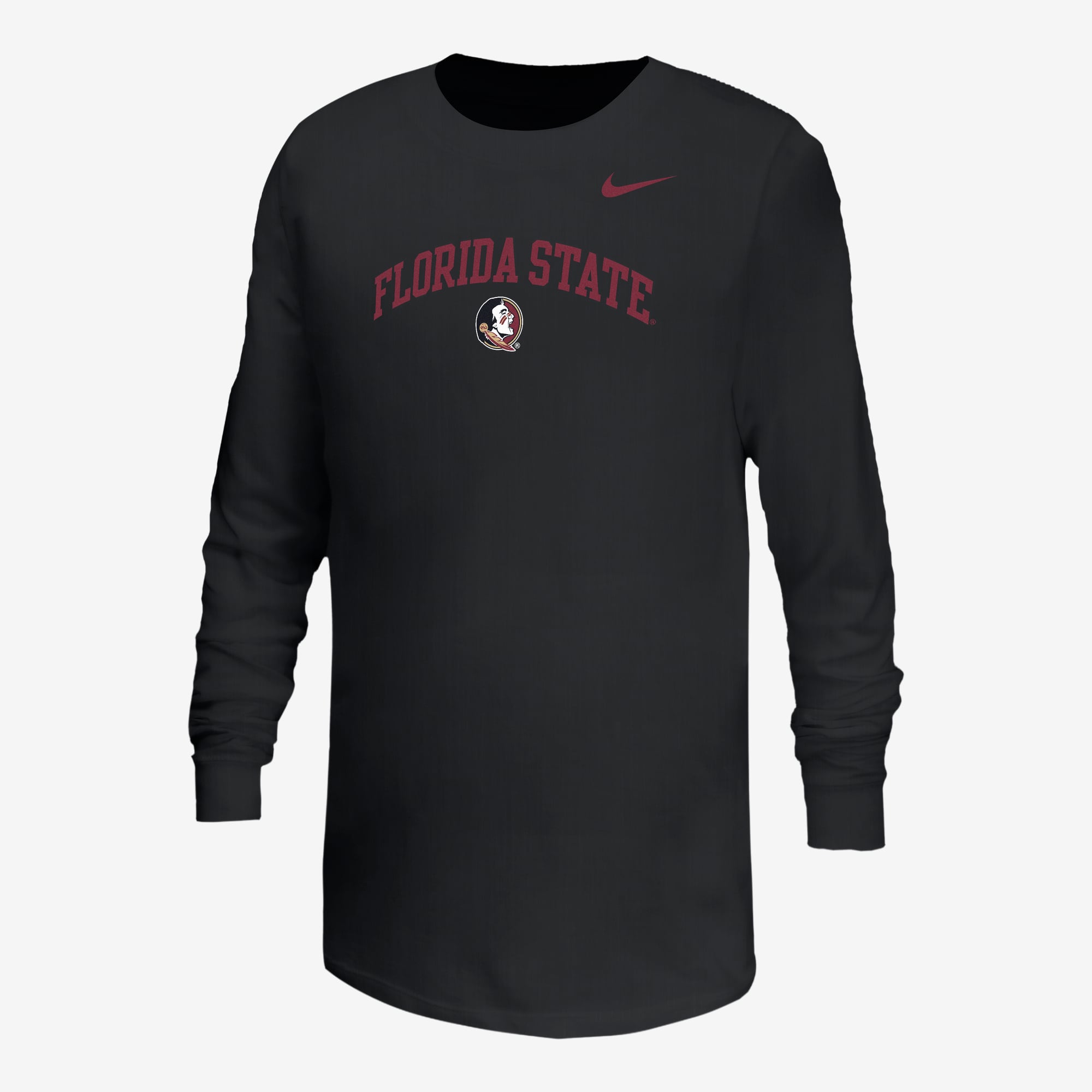 Youth Nike  Black Florida State Seminoles Arched Core Long Sleeve T-Shirt