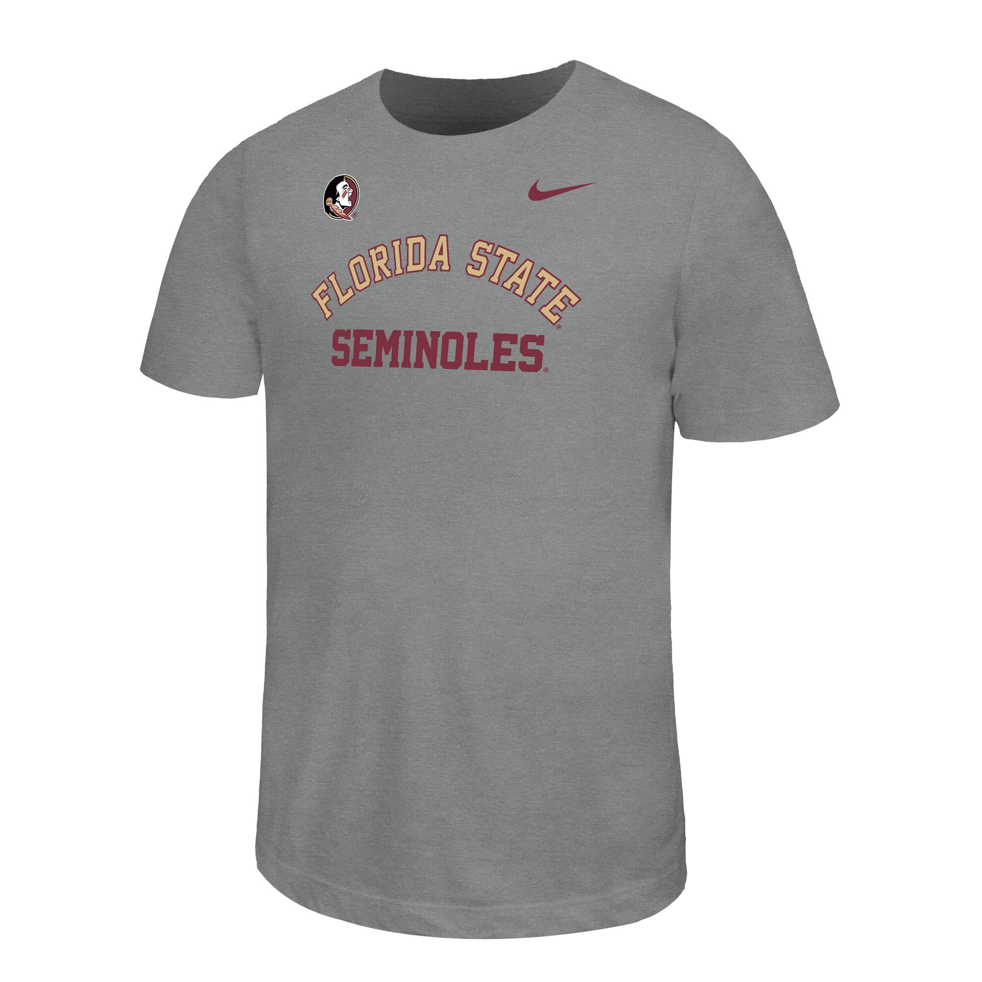 T-shirt Nike Legend Dri-FIT gris chiné pour jeunes des Seminoles de l'État Floride
