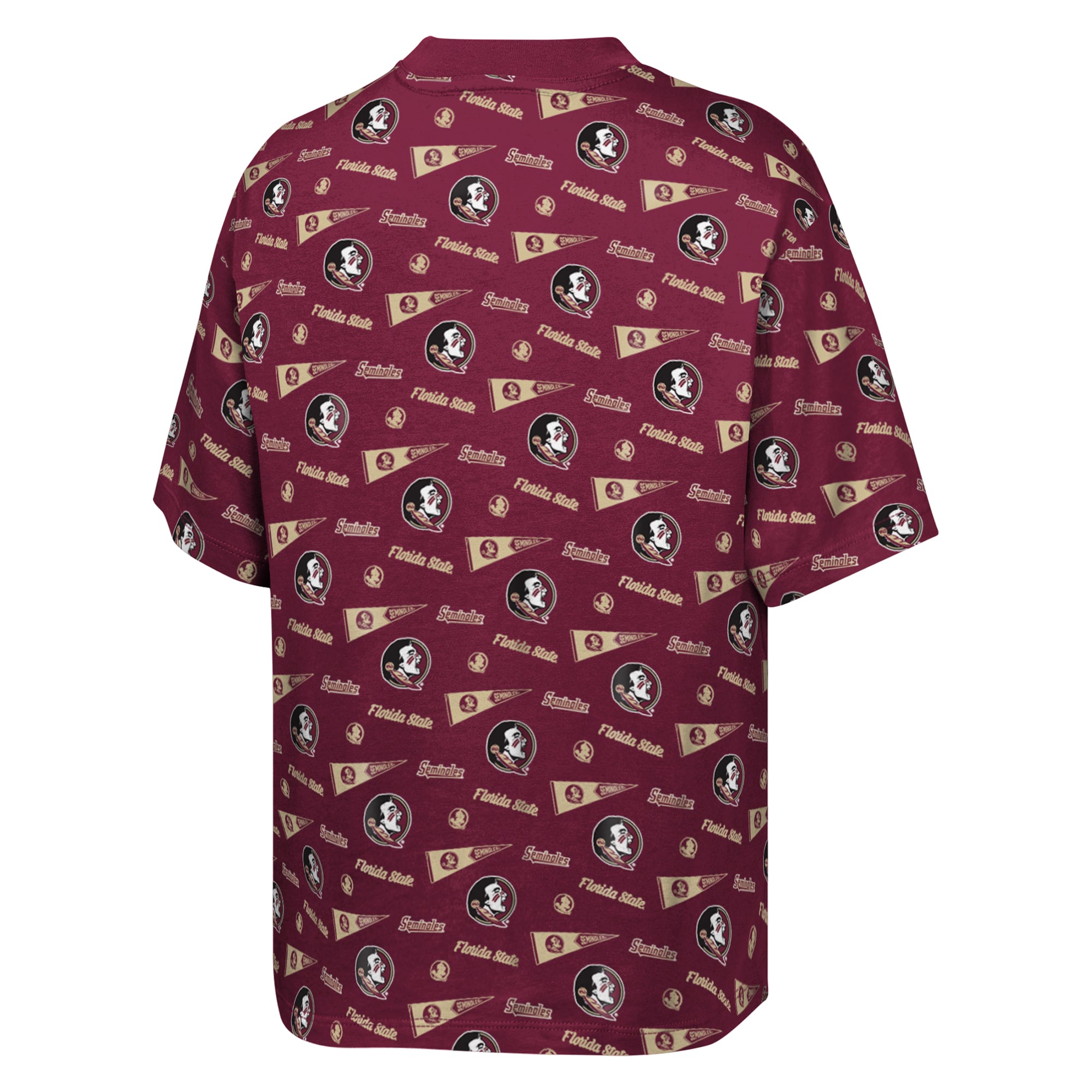 Youth Outerstuff Garnet Florida State Seminoles Scramble All Over Print T-Shirt