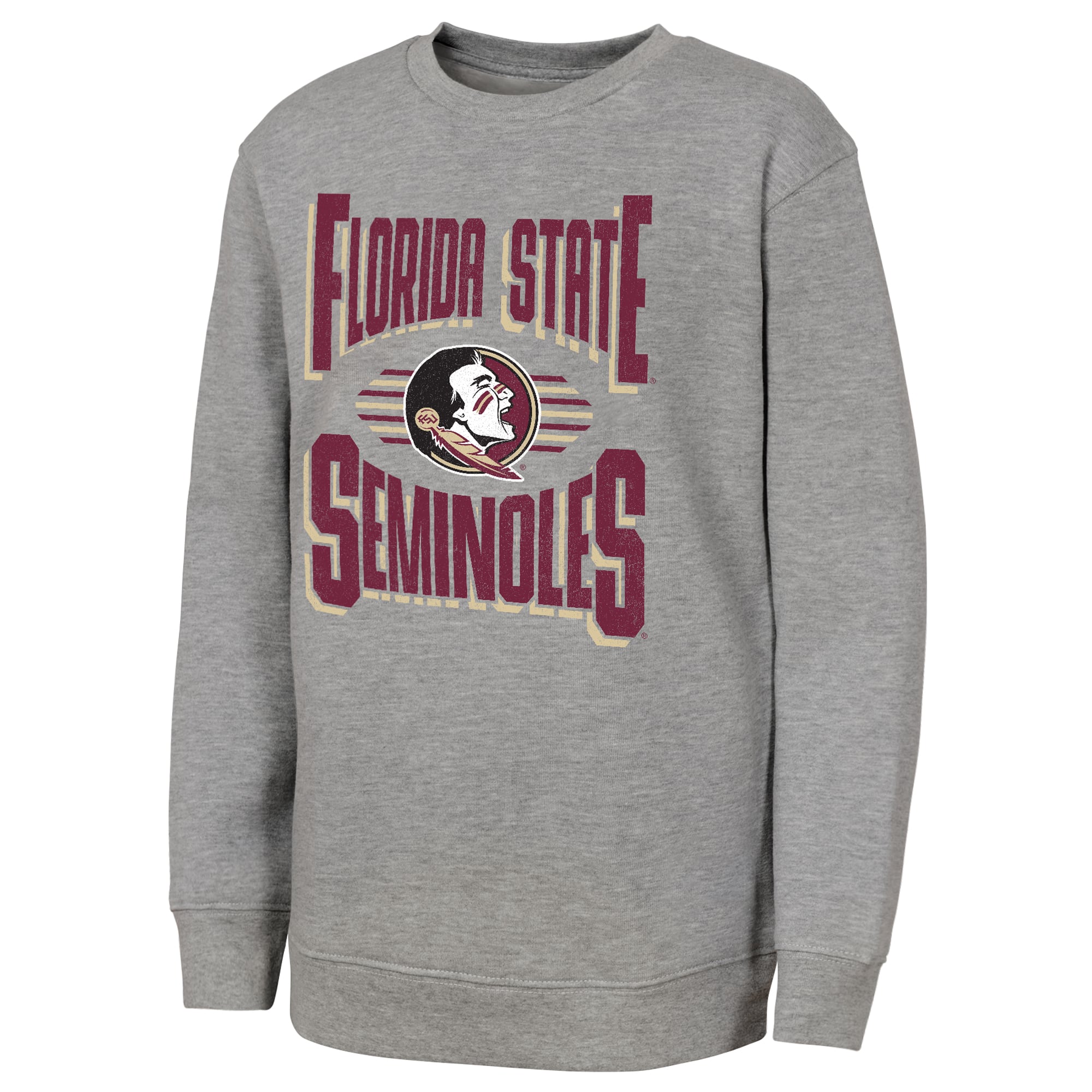 Youth Outerstuff Gray Florida State Seminoles Jet Stream Sweatshirt
