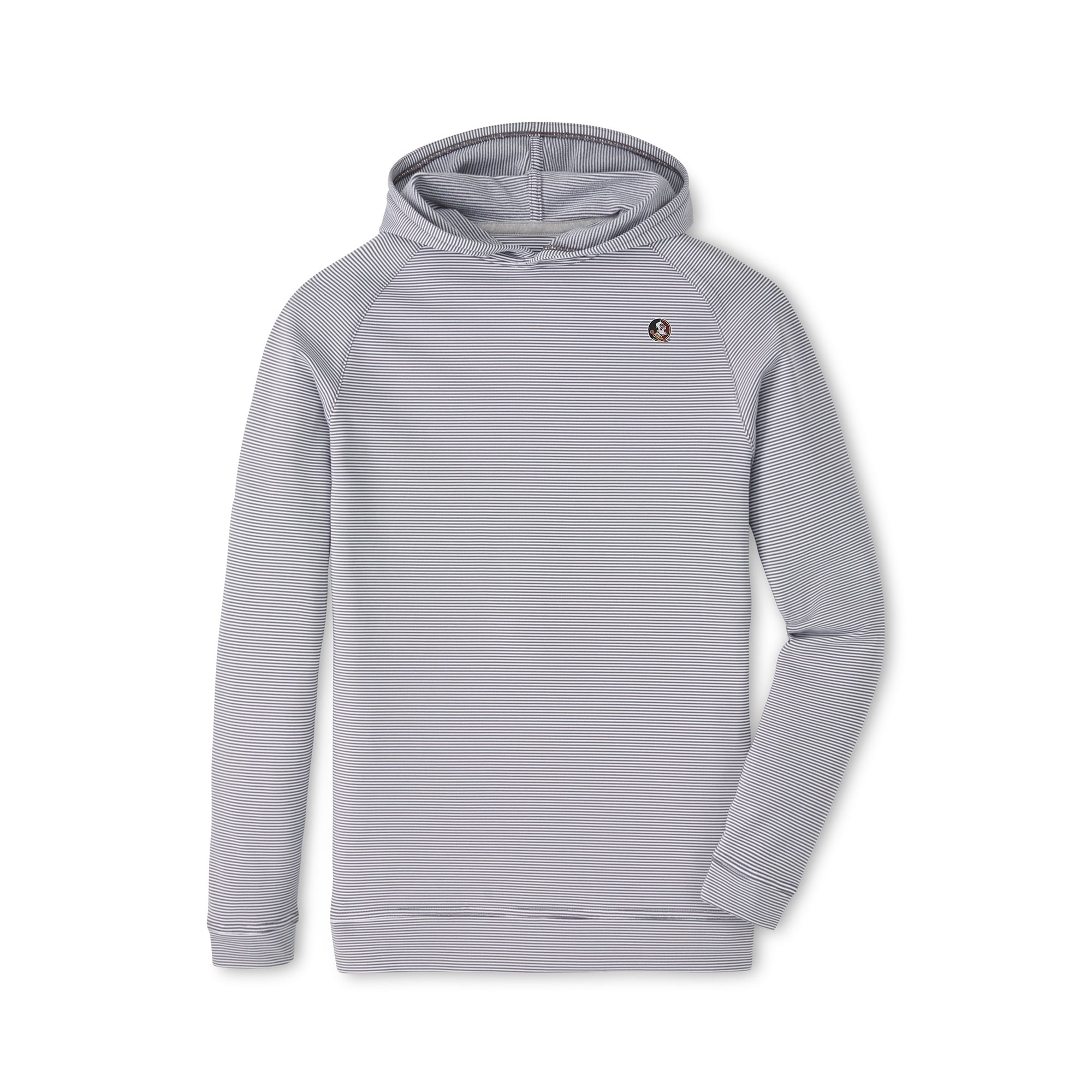 Sweat à capuche Peter Millar Gray Florida State Seminoles Pine Sugar Stripe pour jeunes