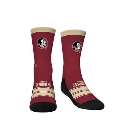  Florida State Seminoles Rock Em Youth Gametime Stripe Crew Socks - Garnet
