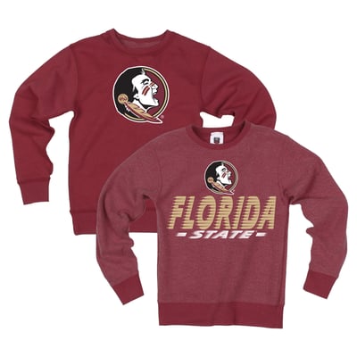  Florida State Seminoles Wes & Willy Youth Reversible Sweatshirt - Garnet
