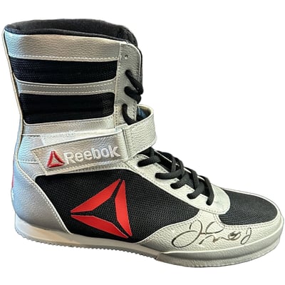 Floyd Mayweather Jr. Autographed Reebok Silver Boxing Shoes  display picture 2
