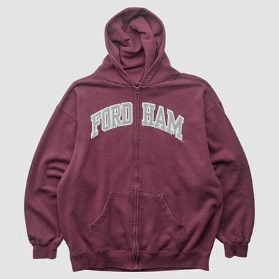 Fordham Rams Jansport 2000s Hooded Full Zip Sweatshirt - Maroon - XL by Fanatics Real Vintage