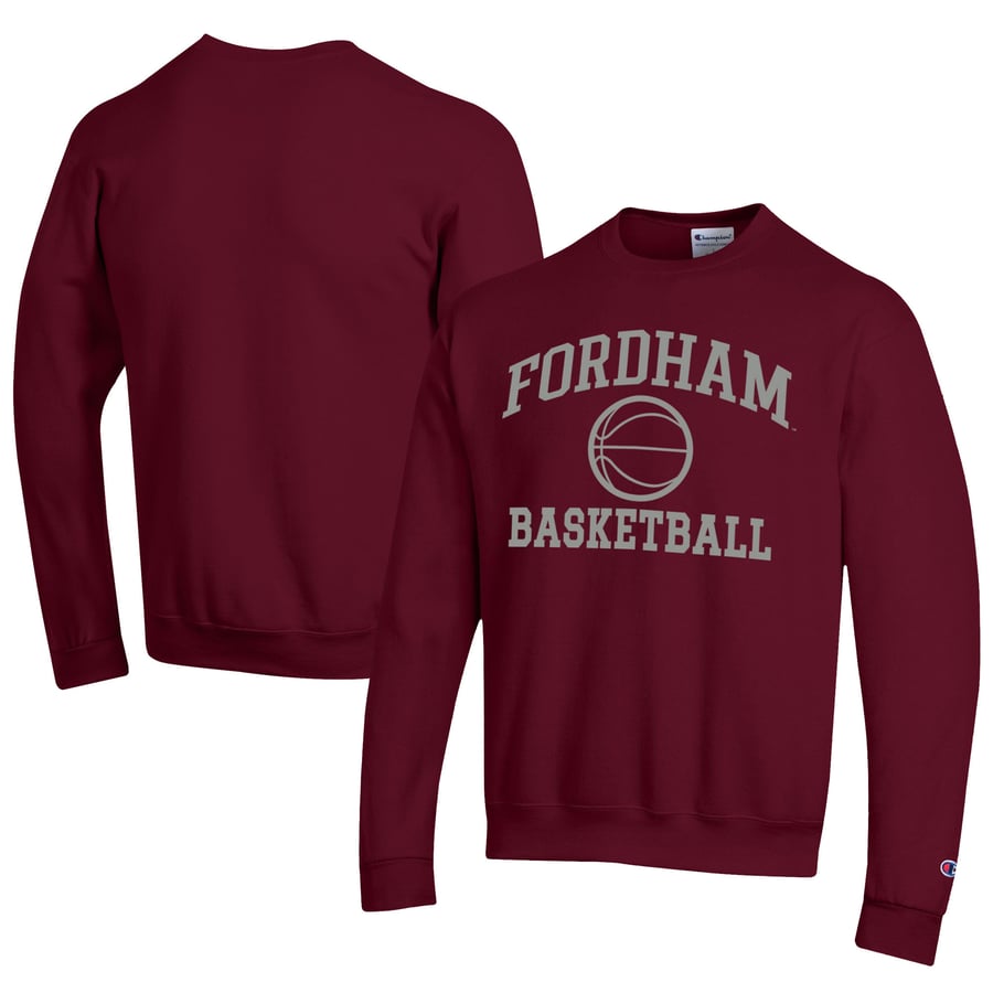 Men's Champion Maroon Fordham Rams Icon Logo Basketball Eco Powerblend ...