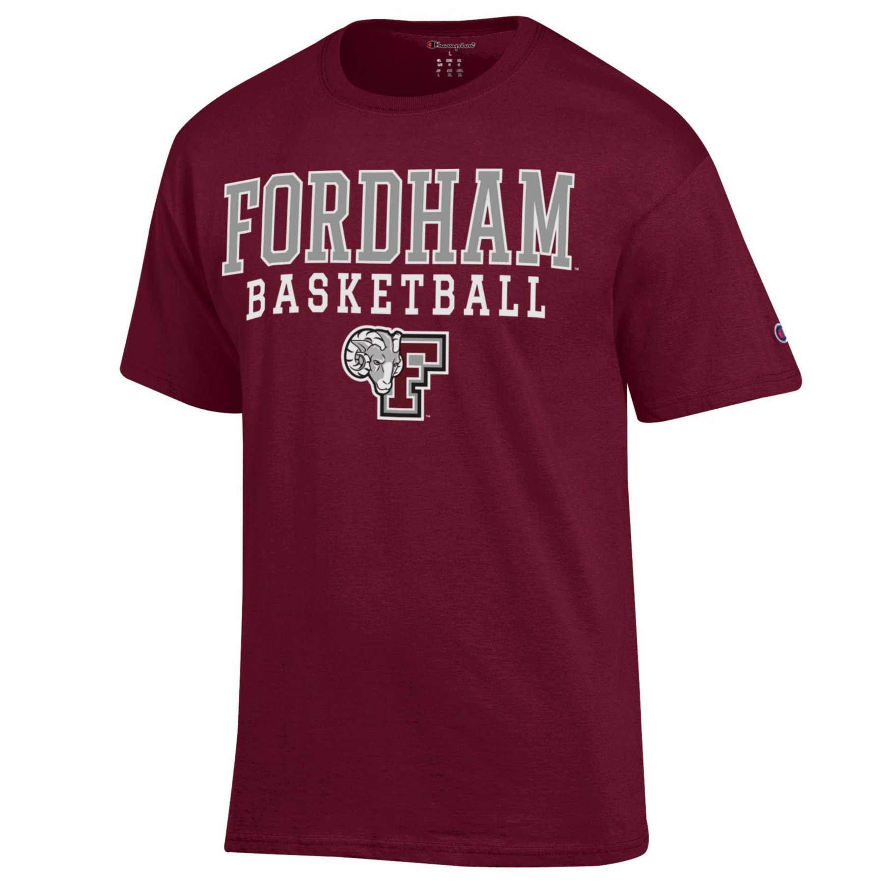 Men's Champion Maroon Fordham Rams Icon Logo Basketball Jersey T-Shirt