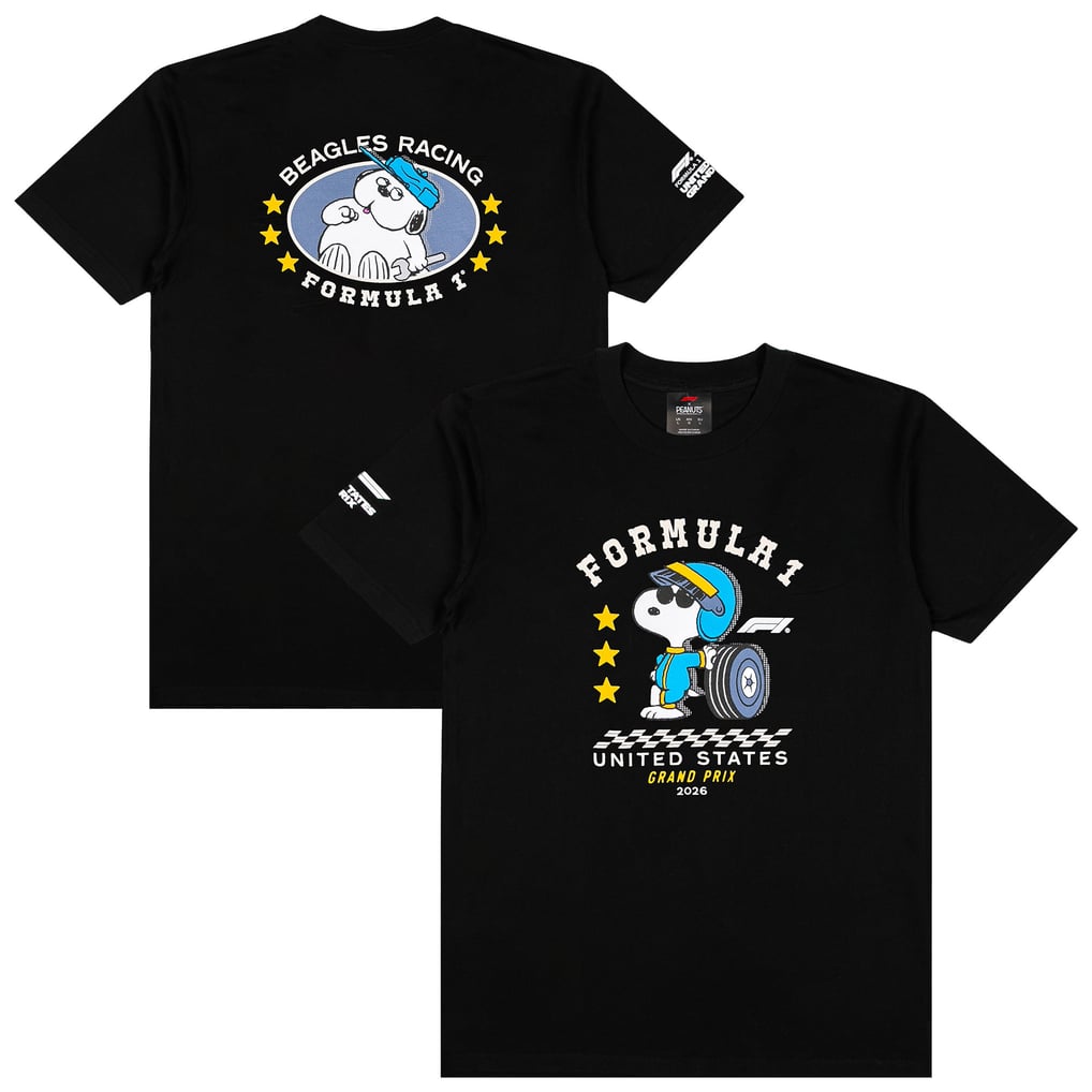 Formula 1 Merchandise Peanuts X F1 Pups Pit Crew T-Shirt - Black