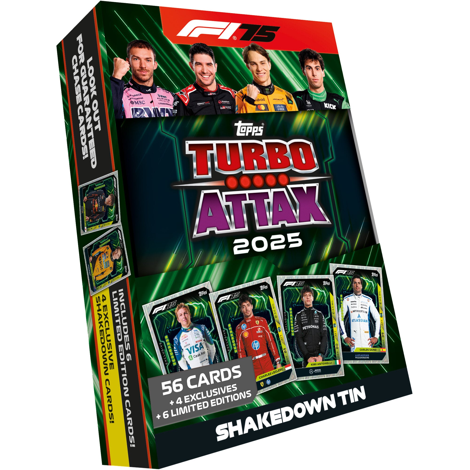 Topps Turbo Attax Formula 1 2025 - Monster Box - 160 Turbo Attax Cards per Box with 12 Exclusive Cards, One Black Edge and a Guaranteed LE Card - Only Available Online Topps Turbo Attax Formula 1 2025 - Monster Box - 160 Turbo Attax Cards per Box with 12 Exclusive Cards, One Black Edge and a Guaranteed LE Card - Only Available Online