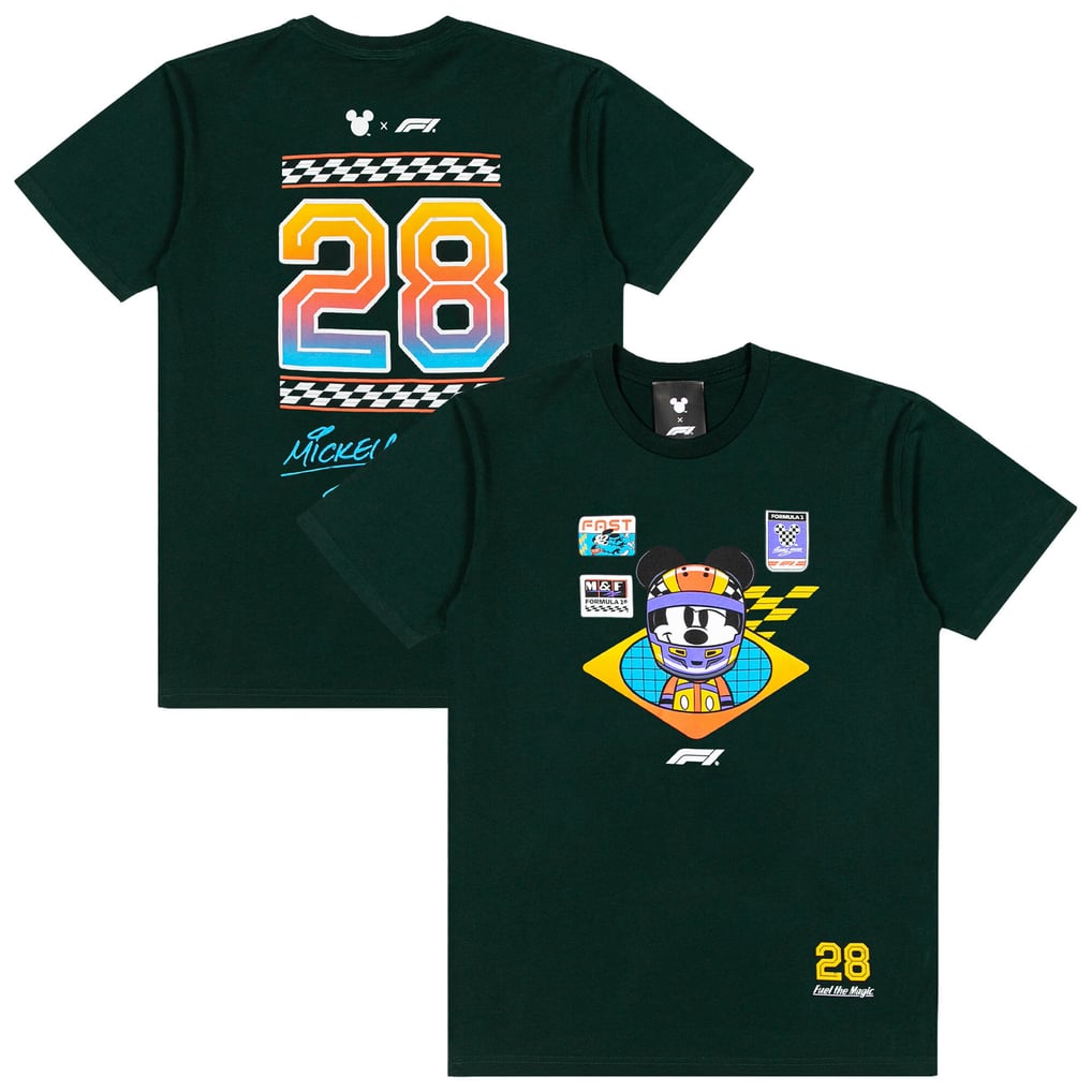フォーミュラ1 X ディズニー ミッキーヘルメット Tシャツ - グリーン