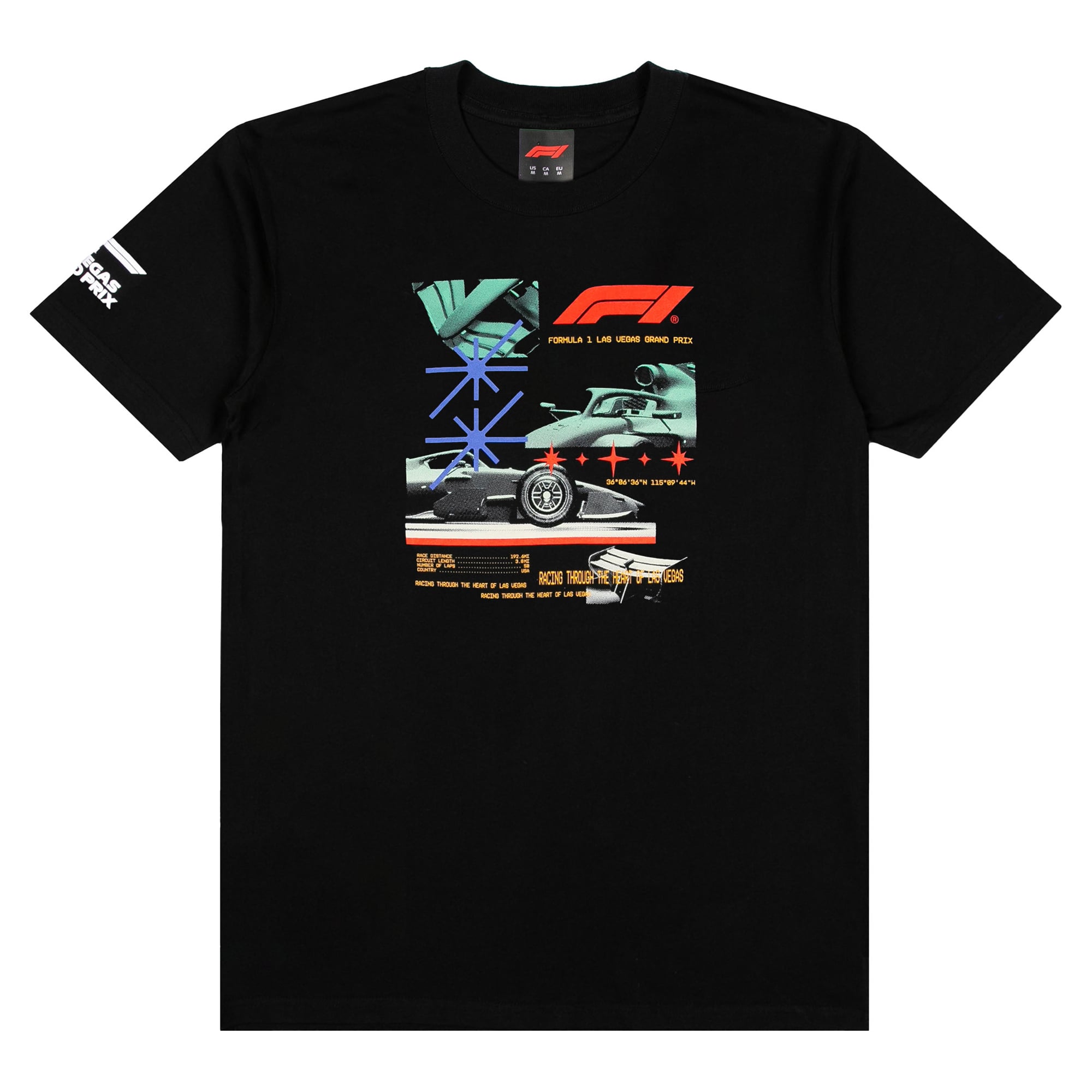 T-shirt noir pour homme 2026 Las Vegas Grand Prix Oasis