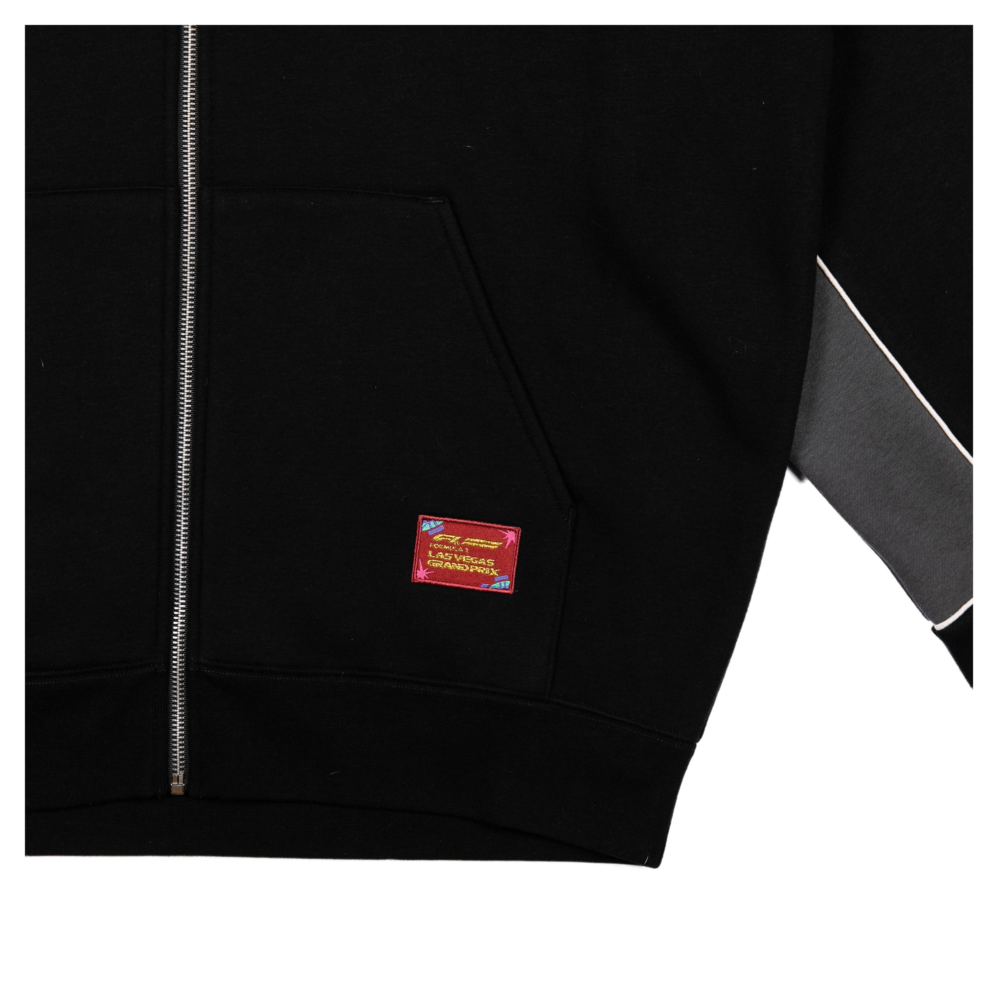 Sweat à capuche zippé noir pour homme, motif Grand Prix de Las Vegas 2026