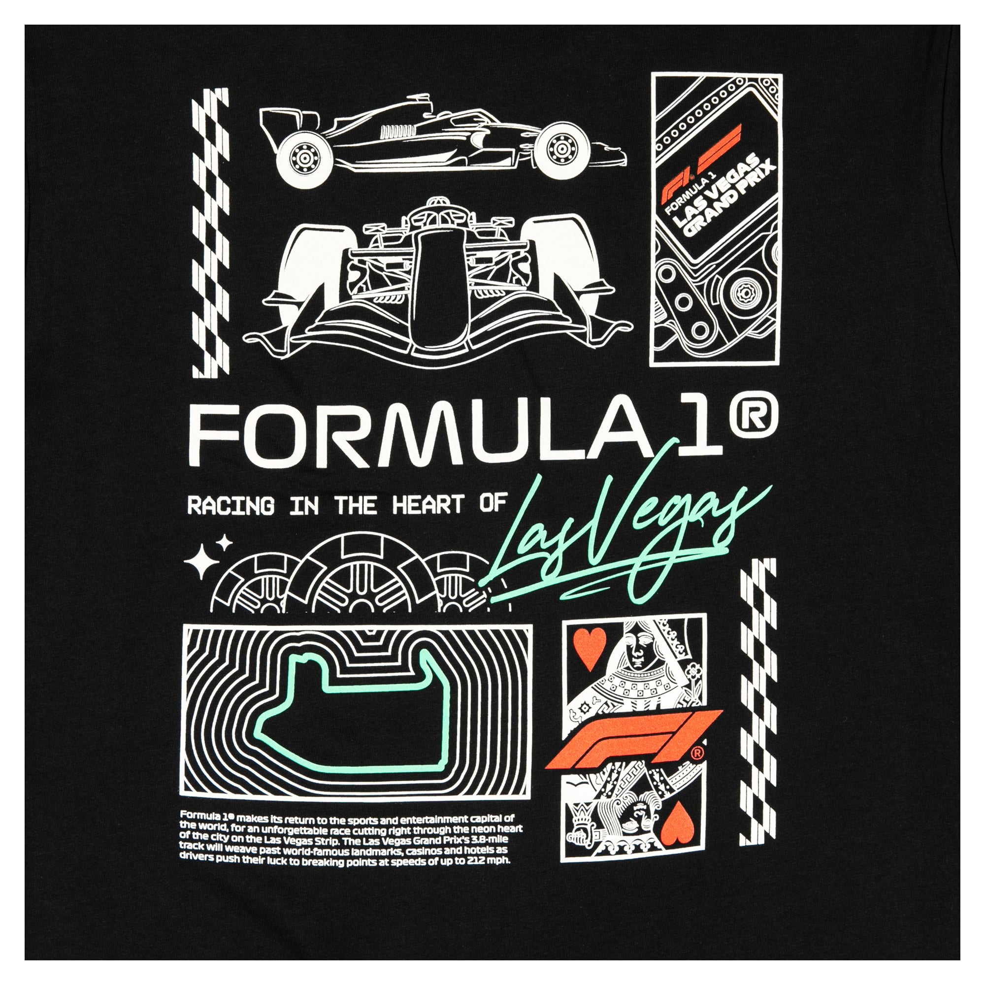 T-shirt rouge pour homme, Grand Prix de Las Vegas 2026, direction