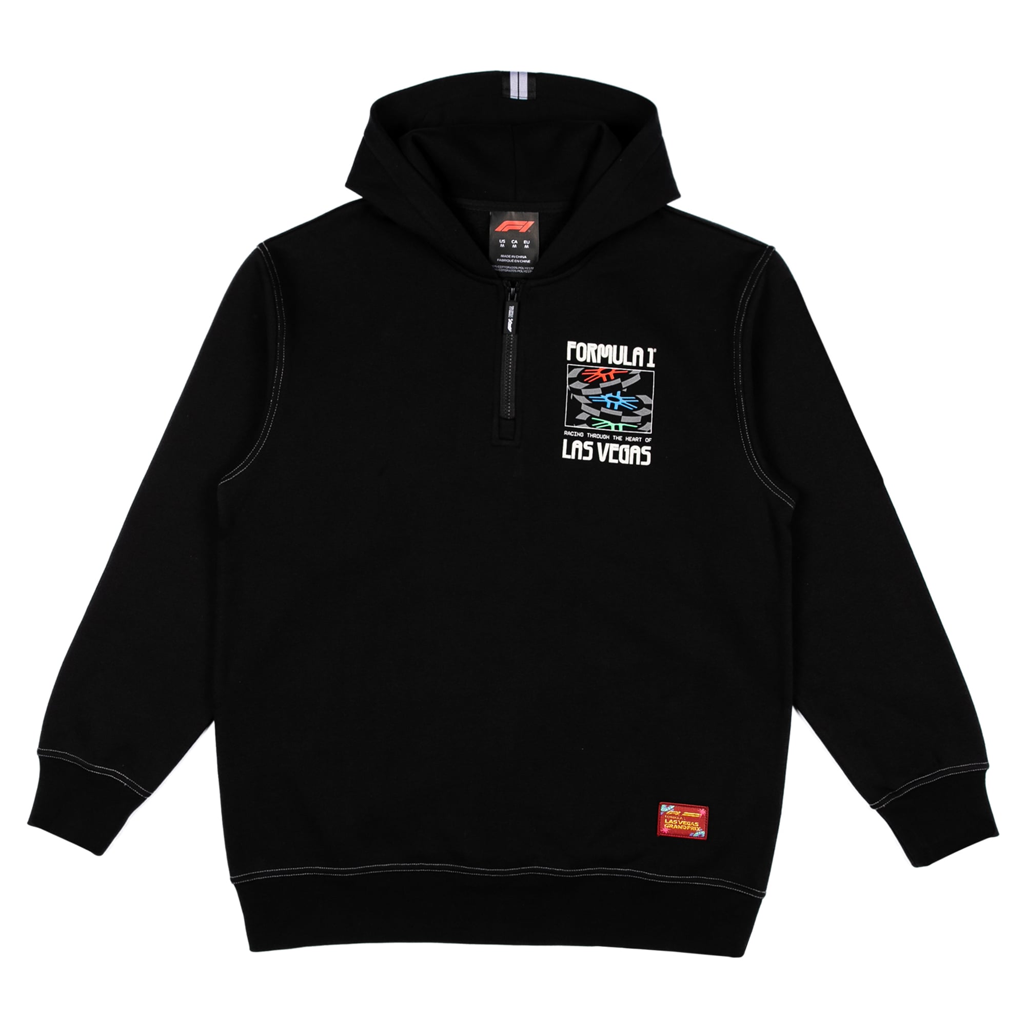 Men's Black 2026 Las Vegas Grand Prix Suit Turn Half-Zip Hoodie
