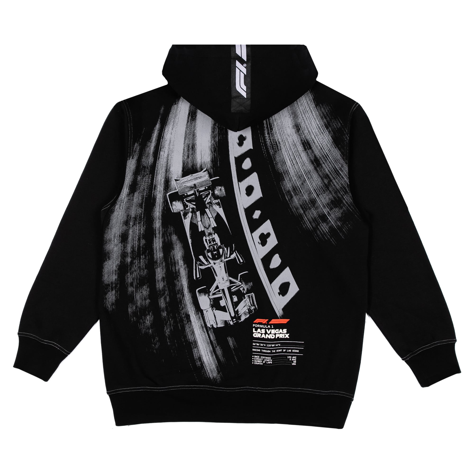 Men's Black 2026 Las Vegas Grand Prix Suit Turn Half-Zip Hoodie