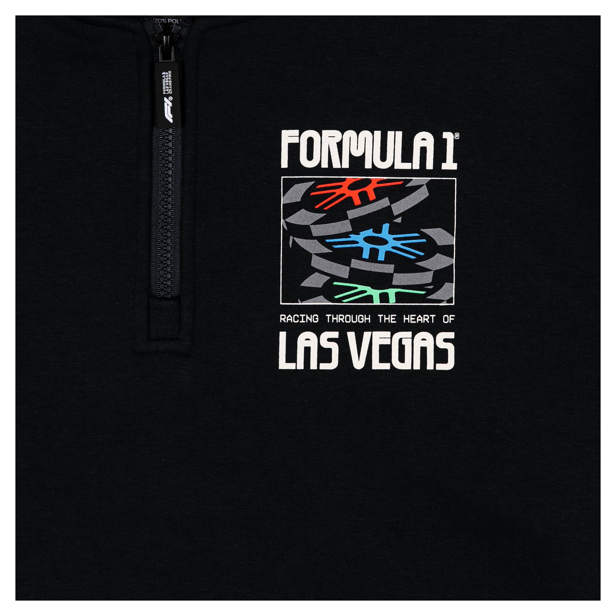 Men's Black 2026 Las Vegas Grand Prix Suit Turn Half-Zip Hoodie