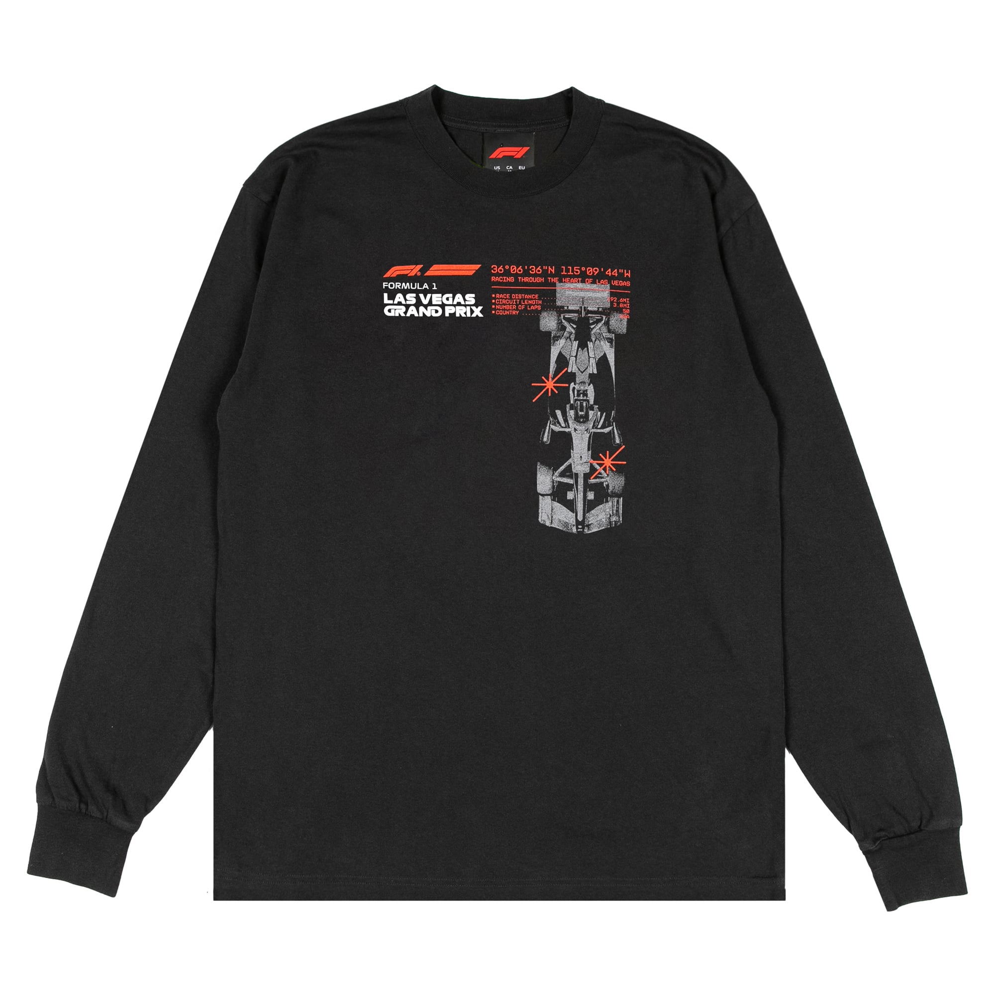 Men's Black 2026 Las Vegas Grand Prix Up Close And Personal Long Sleeve T-Shirt