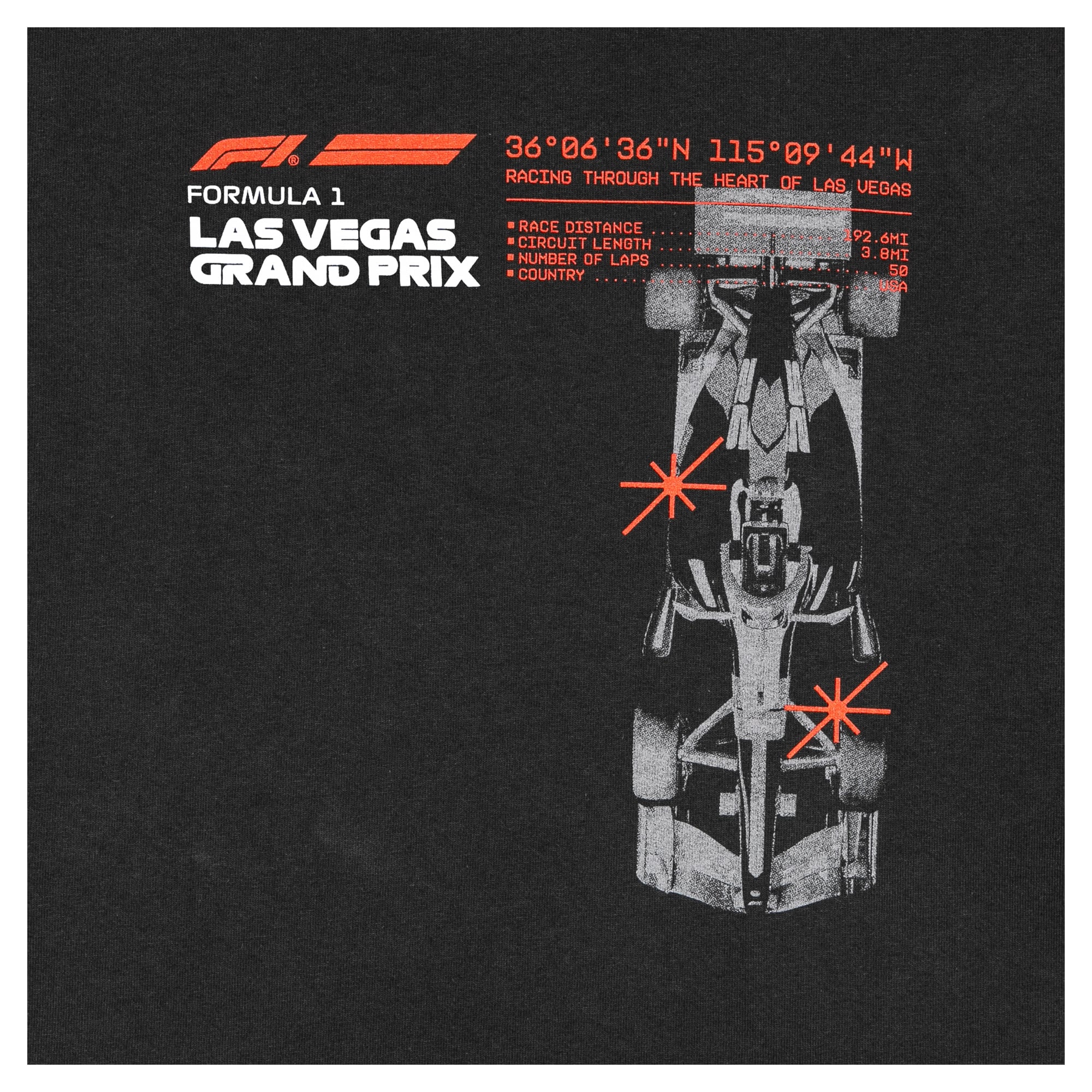 Men's Black 2026 Las Vegas Grand Prix Up Close And Personal Long Sleeve T-Shirt