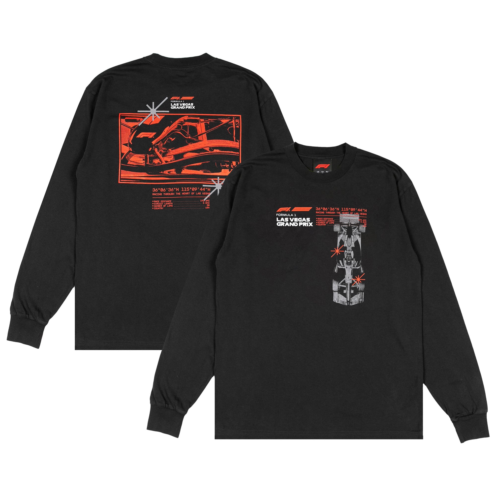 Men's Black 2026 Las Vegas Grand Prix Up Close And Personal Long Sleeve T-Shirt