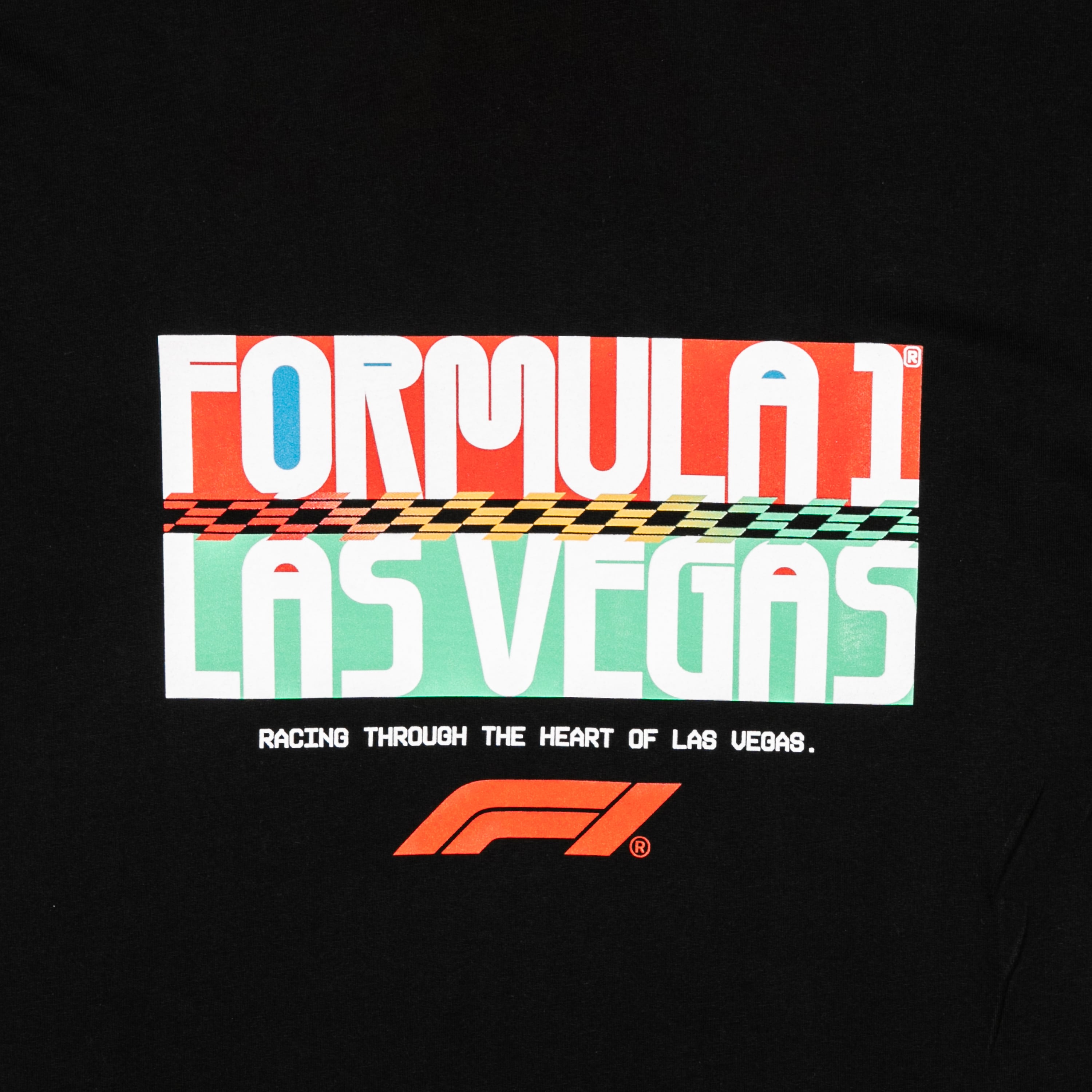 Men's Black Formula 1 Las Vegas Grand Prix Star Track T-Shirt