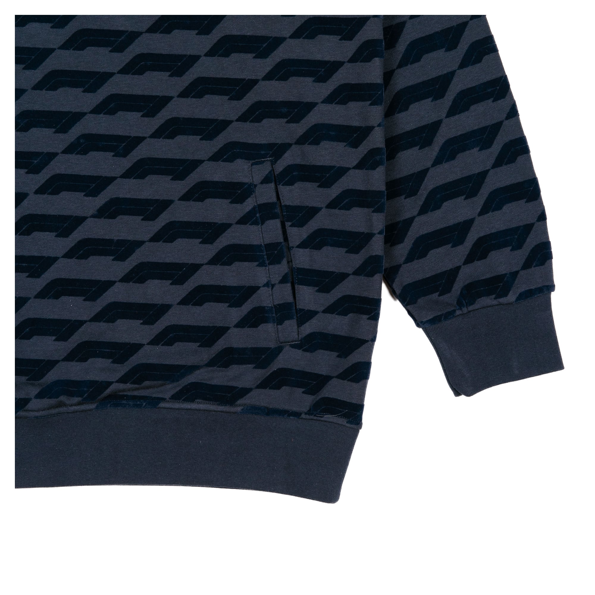 Sweat-shirt à col zippé bleu pour homme, imprimé intégral floqué Grand Prix de Las Vegas 2026