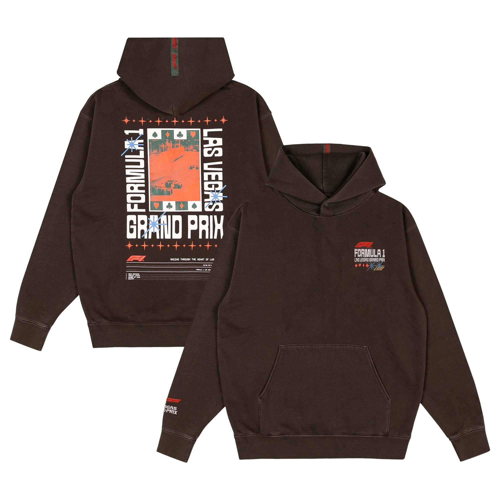 Sweat à capuche marron pour homme, édition Grand Prix de Las Vegas 2026, style désert