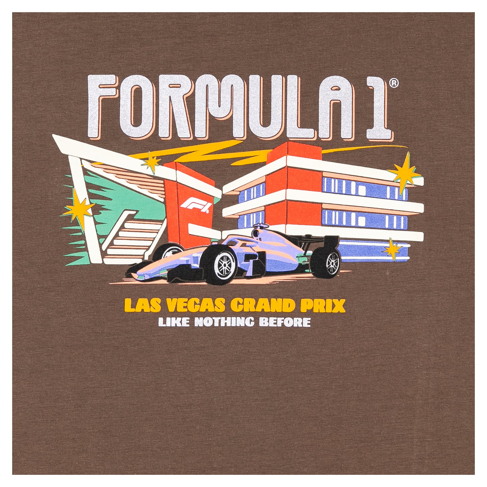 T-shirt homme marron avec clé d'hôtel du Grand Prix de Las Vegas 2026