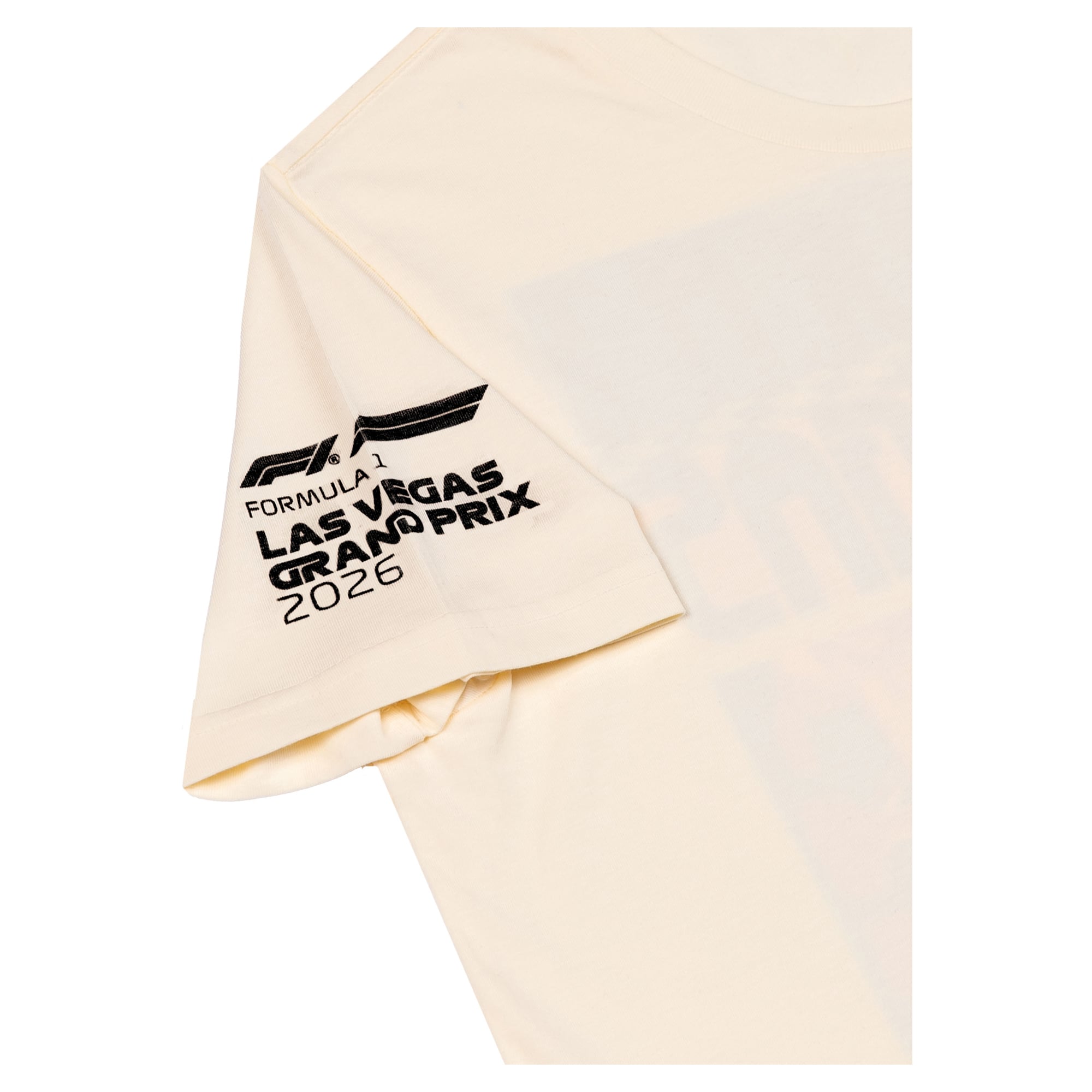 T-shirt crème pour homme, motif empilement de jetons du Grand Prix Las Vegas 2026