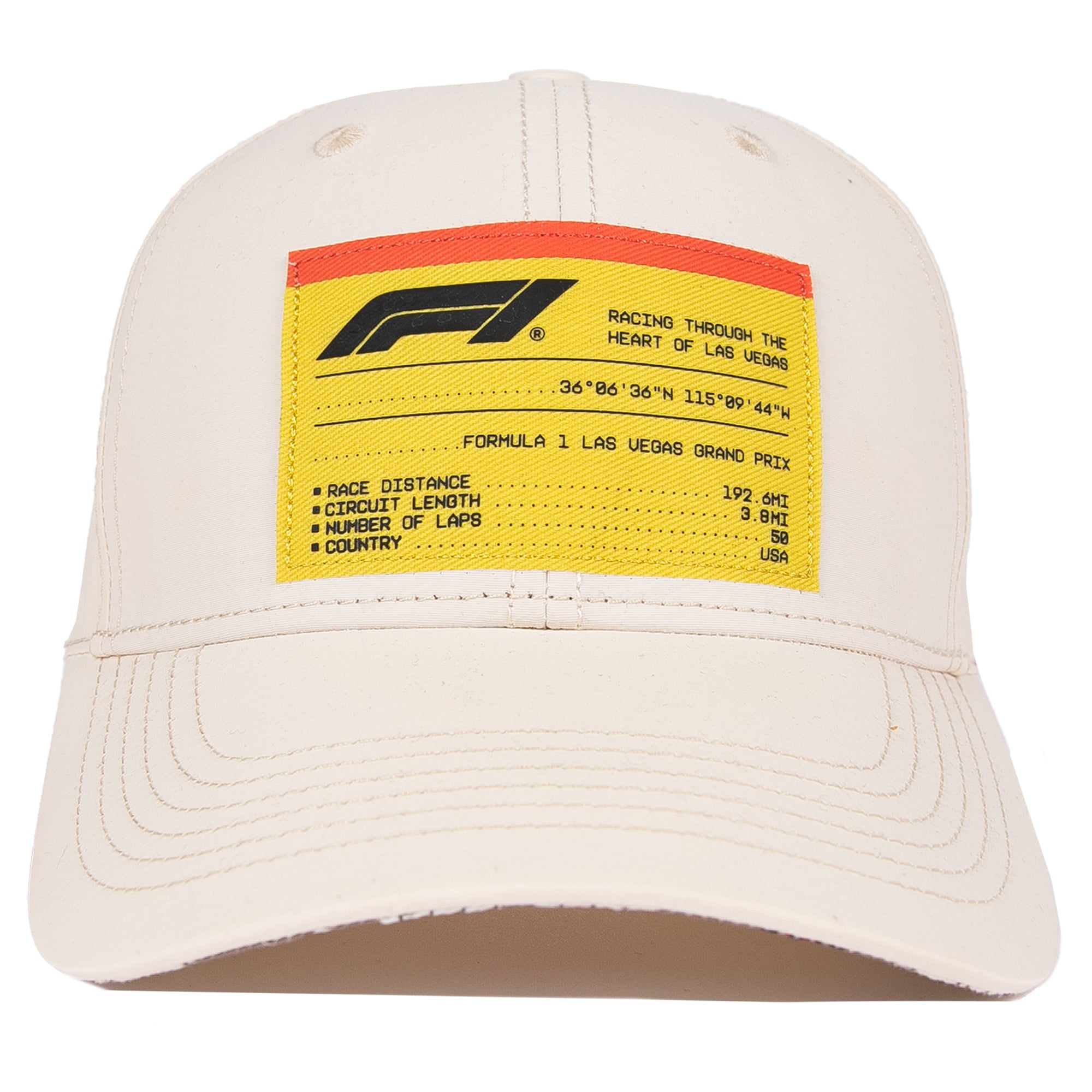 Chapeau ajustable crème pour homme, Grand Prix de Las Vegas 2026, désert
