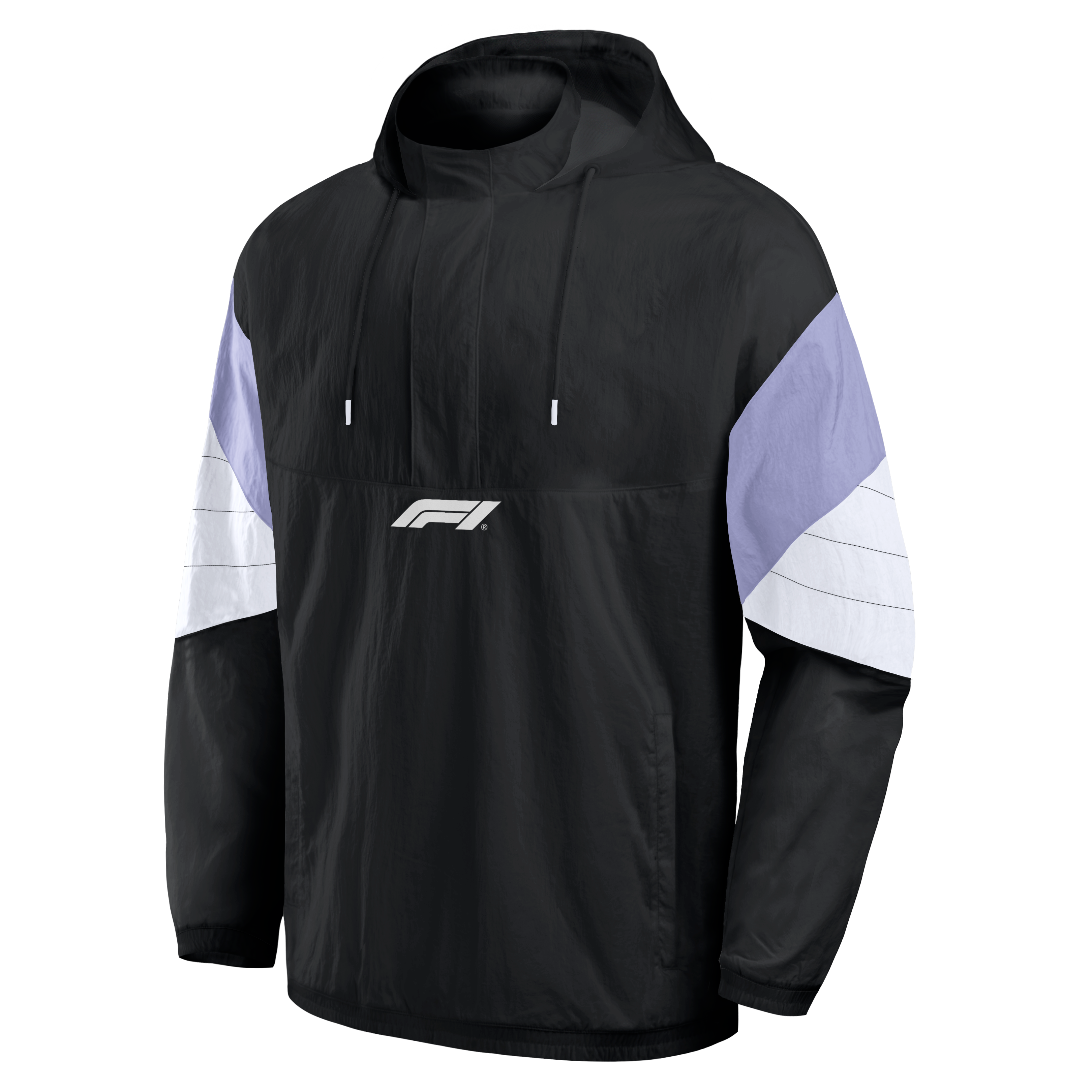 Men's Fanatics Black Formula 1 Speed Strength Hooded Quarter-Zip Track Jacket