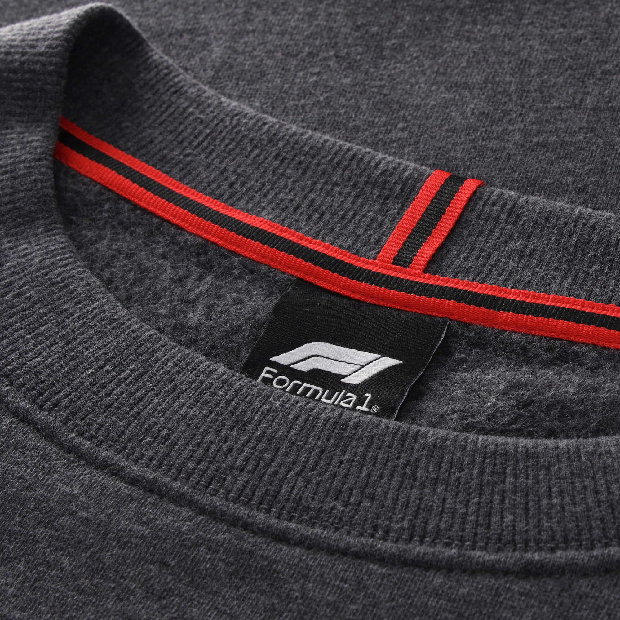 Sweat-shirt à col rond en polaire Fanatics Charcoal Formula 1 Essentials pour homme