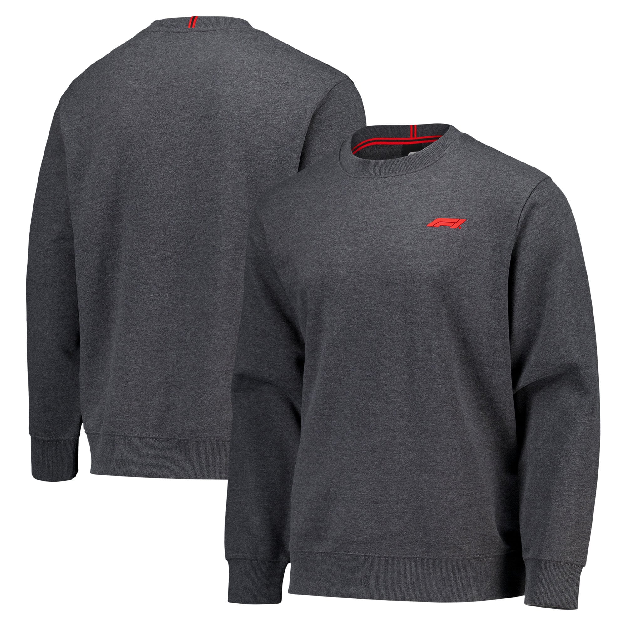 Sweat-shirt à col rond en polaire Fanatics Charcoal Formula 1 Essentials pour homme