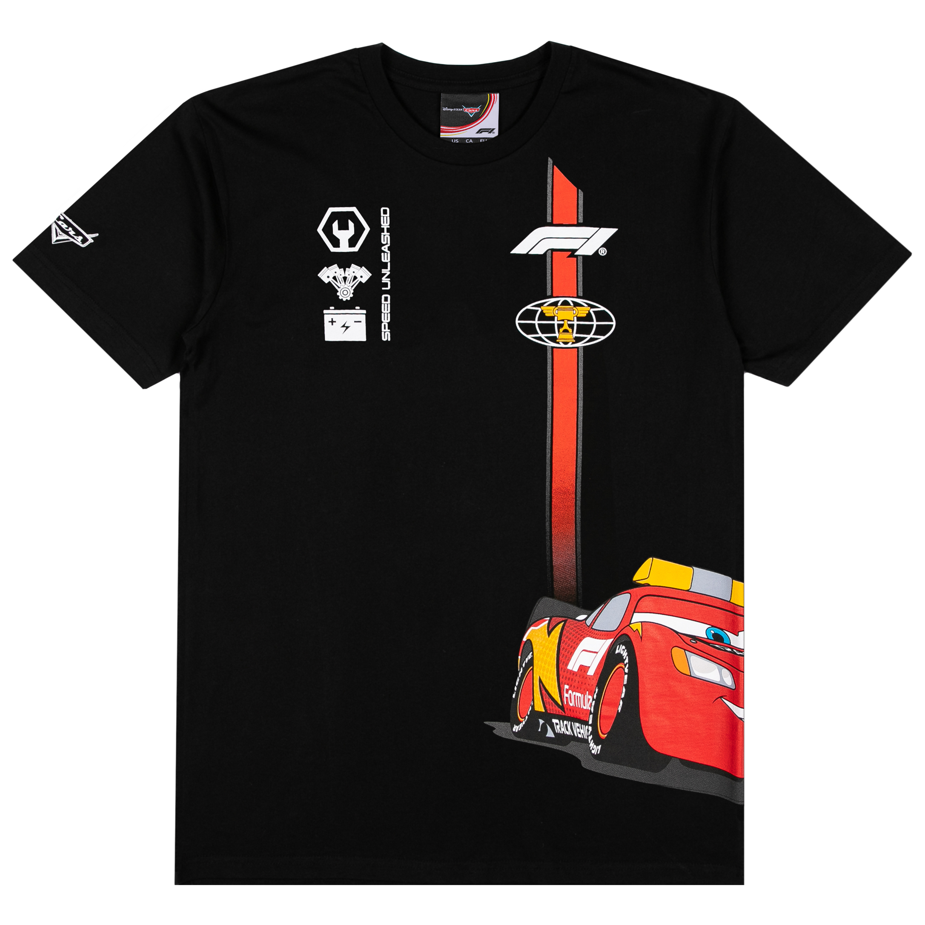 T-shirt noir pour homme Formule 1 x Cars de Pixar, Grand Prix d'Italie 2026