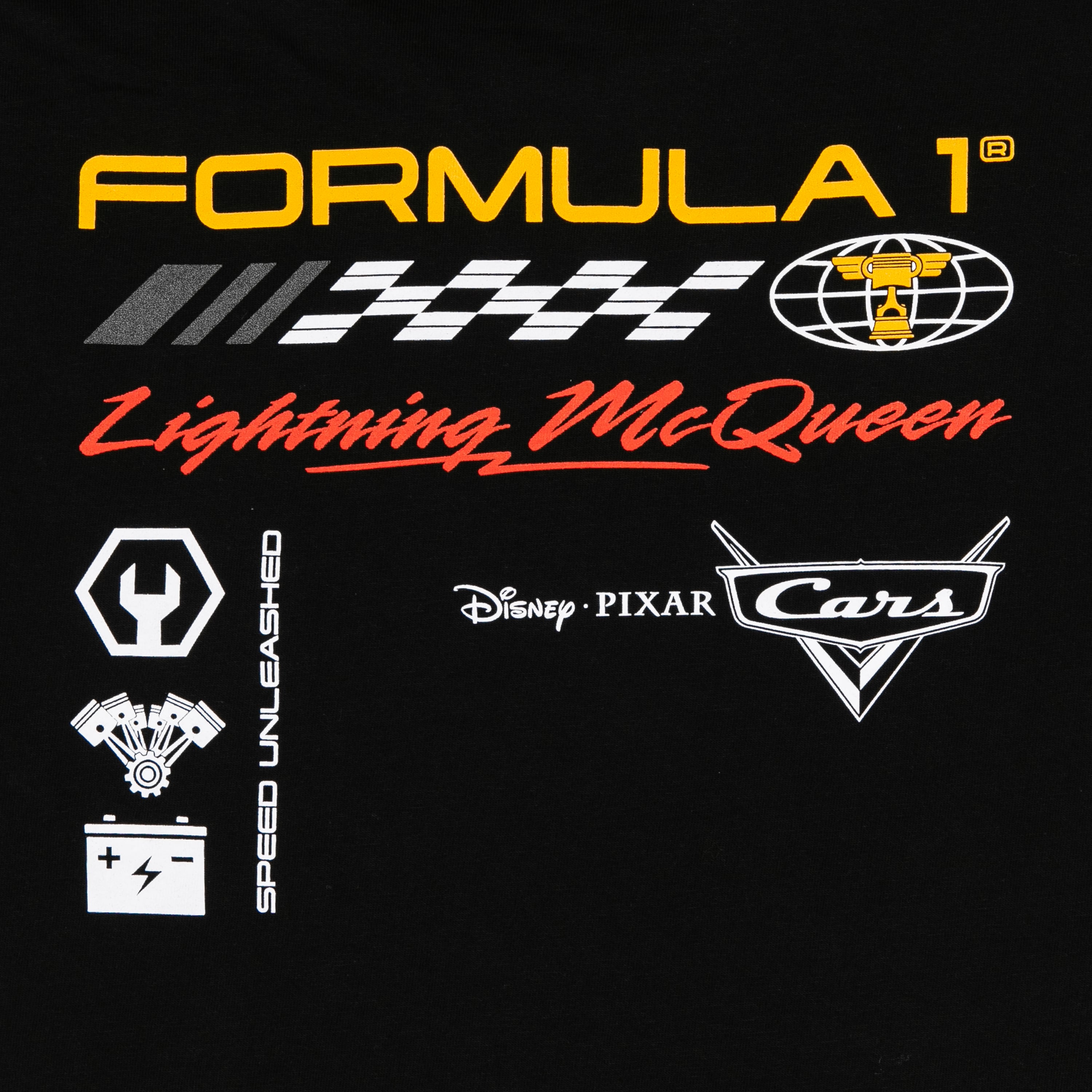 T-shirt noir pour homme Formule 1 x Cars de Pixar, Grand Prix d'Italie 2026