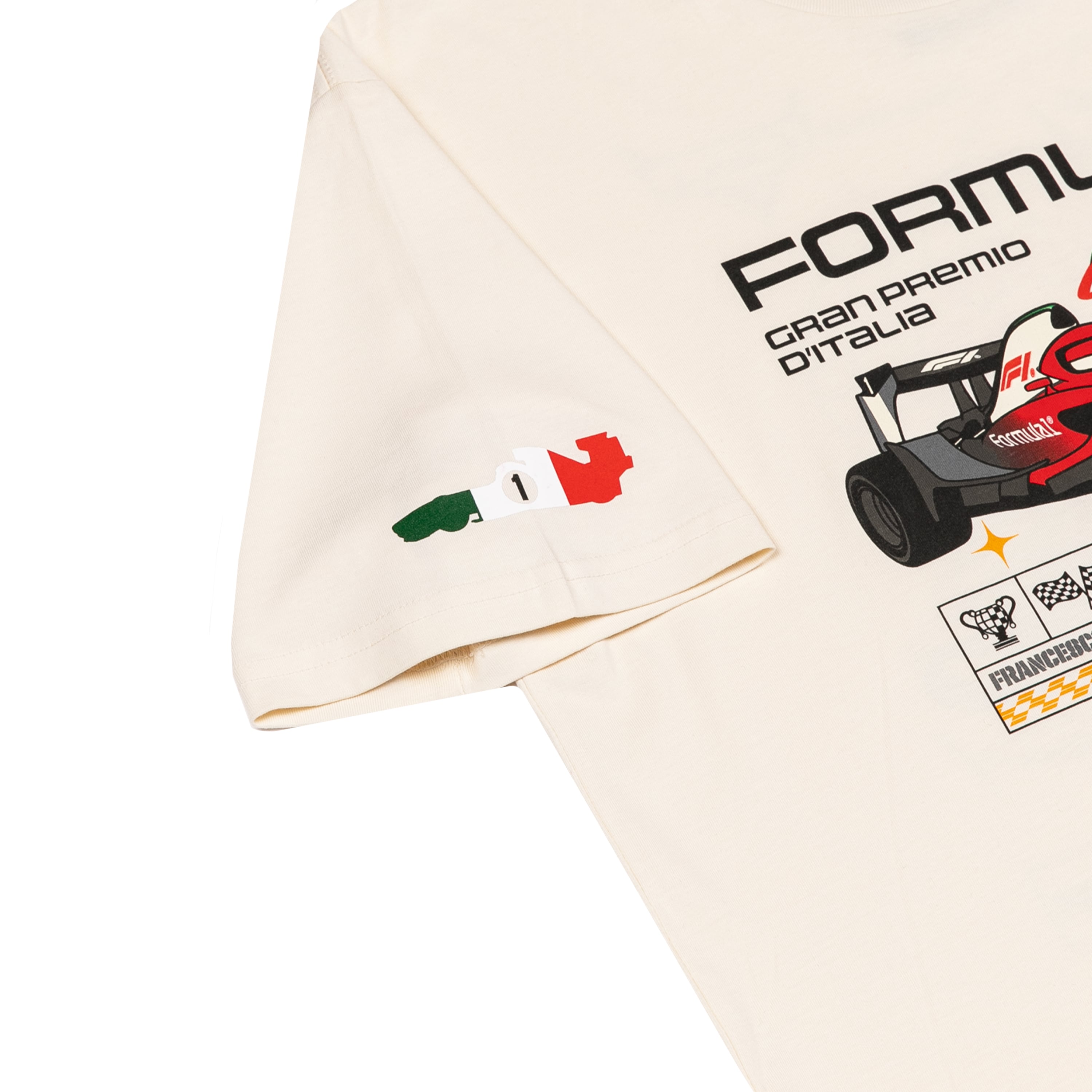 Men's Formula 1 x Pixar's Cars Cream 2026 Italian Grand Prix T-Shirt