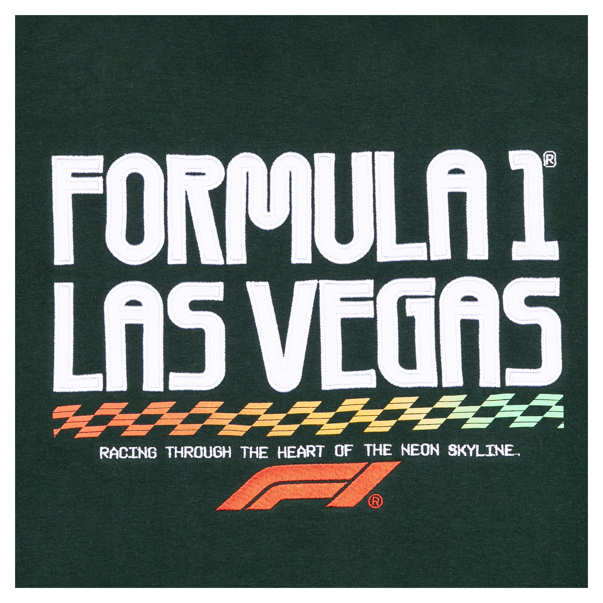 Sweat à capuche vert homme Grand Prix de Las Vegas 2026 Collage