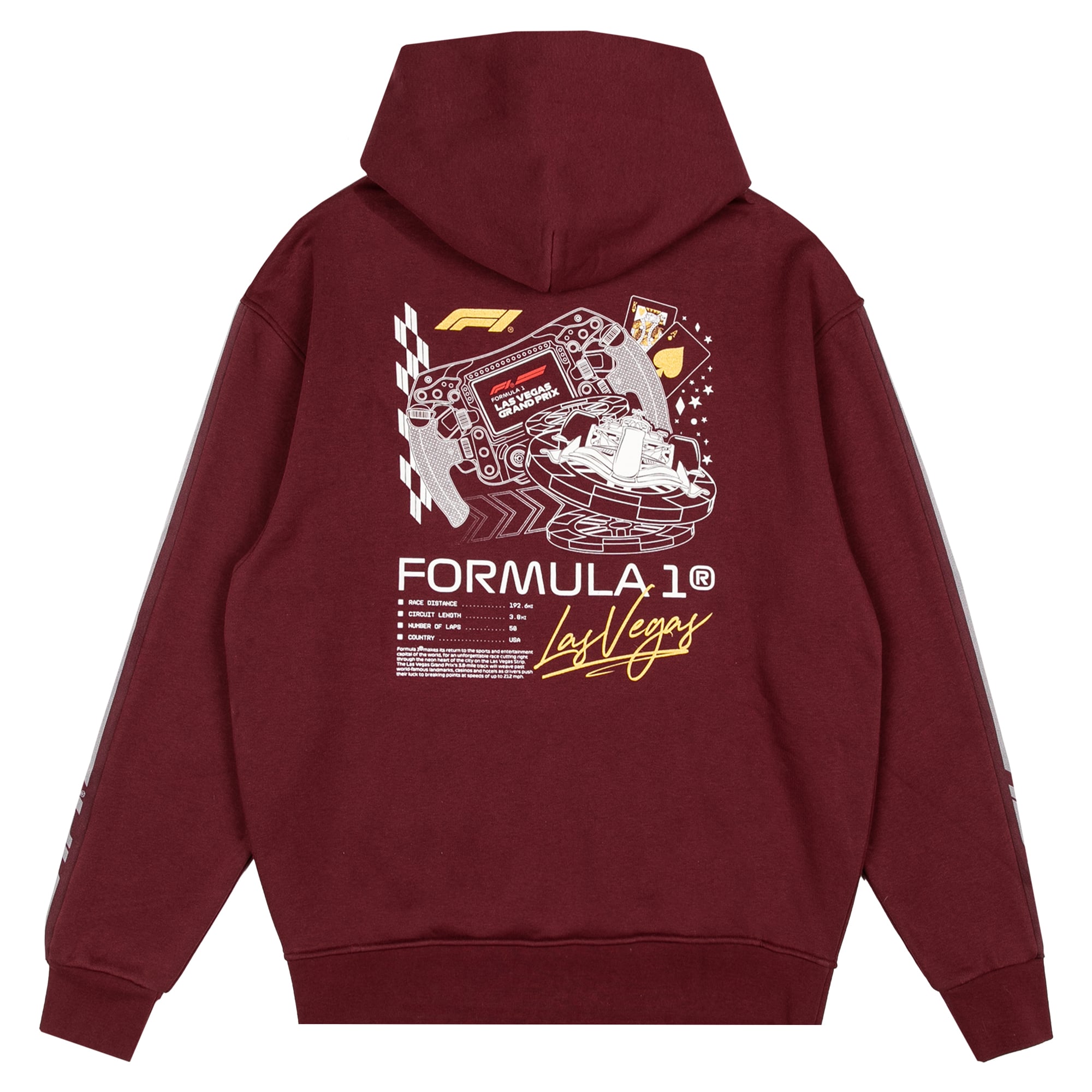 Sweat à capuche bordeaux pour homme, Grand Prix de Las Vegas 2026.