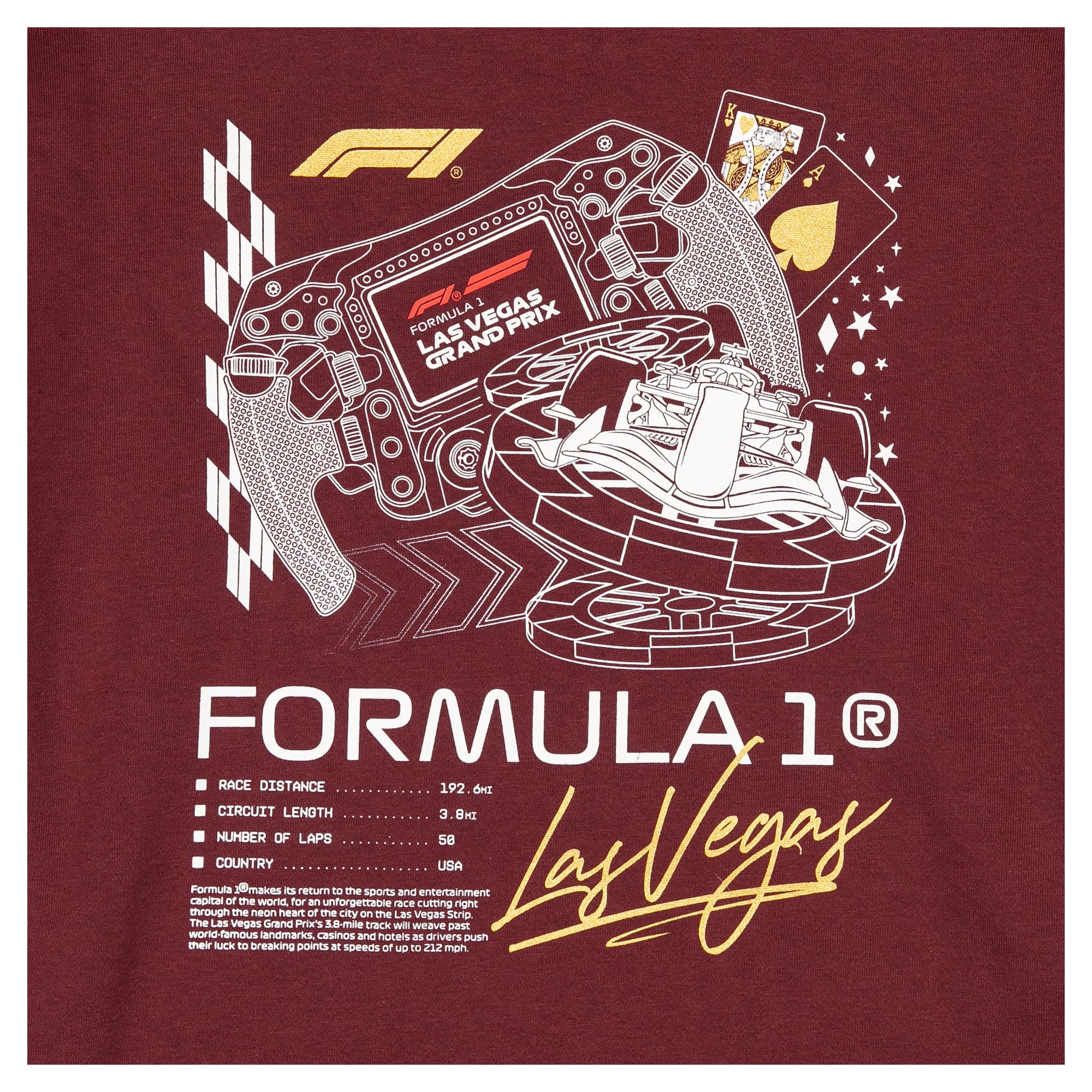 Sweat à capuche bordeaux pour homme, Grand Prix de Las Vegas 2026.